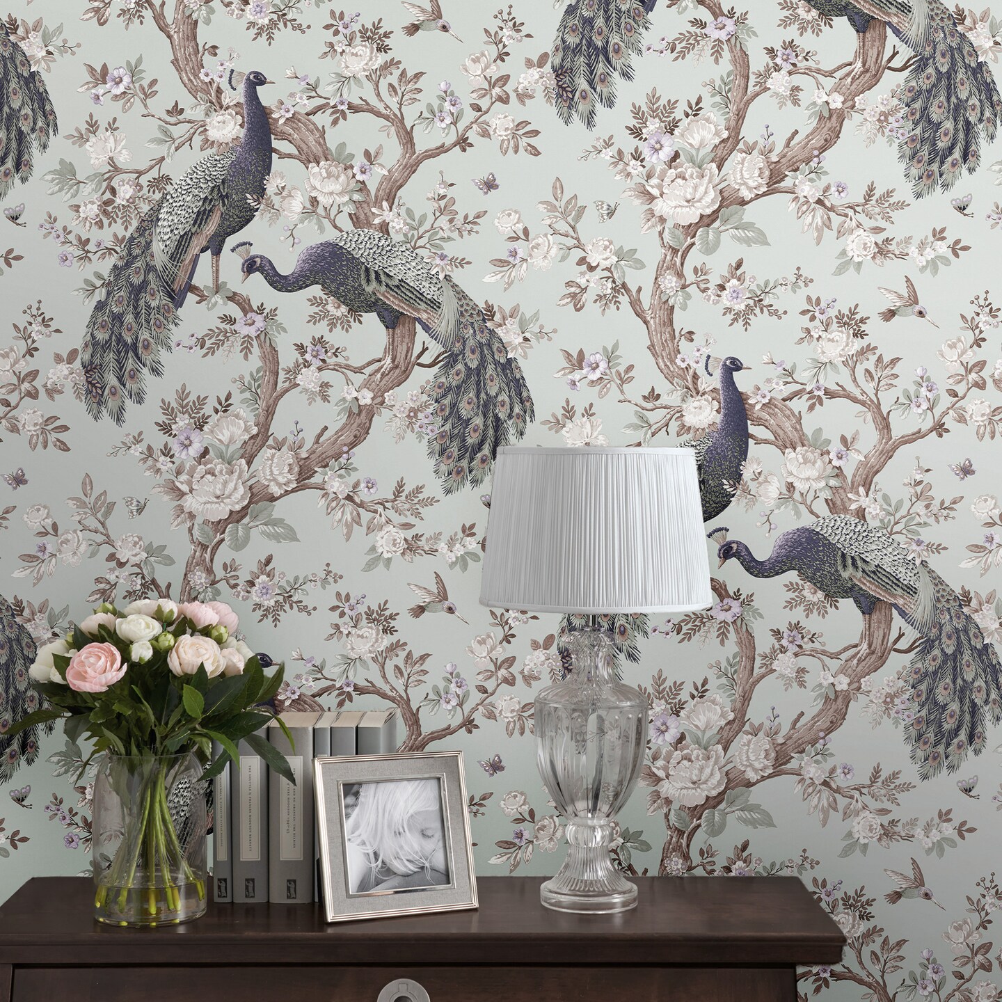 Laura Ashley Belvedere Duck Egg Wallpaper