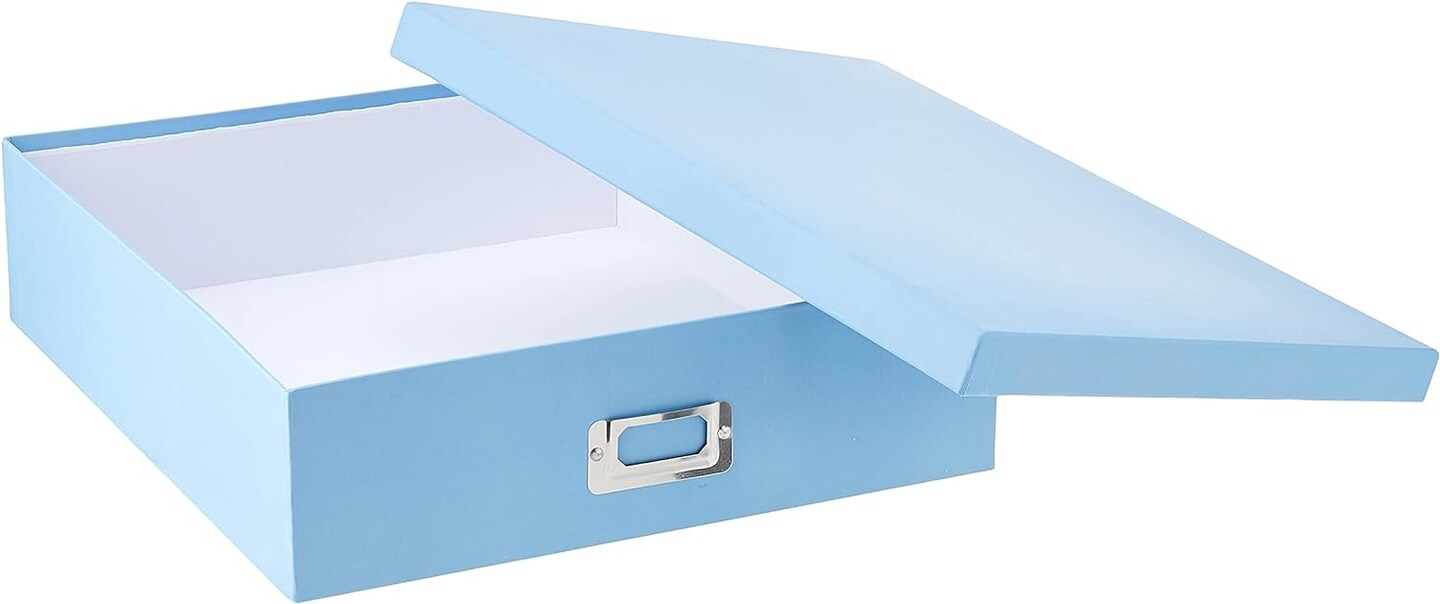 Jumbo Scrapbook Storage Box, Sky Blue
