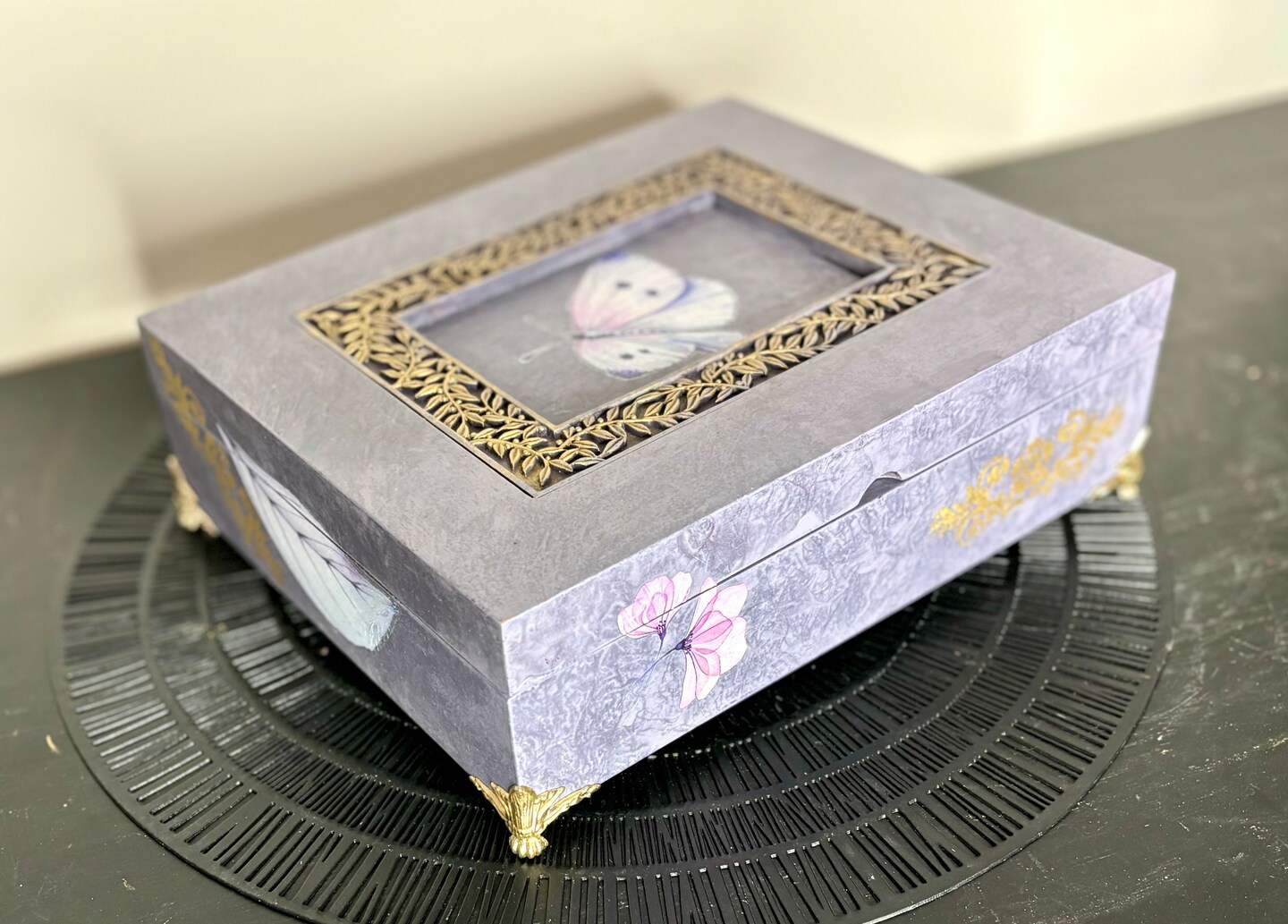 Violet Painted Vintage Jewelry Box | MakerPlace by Michaels
