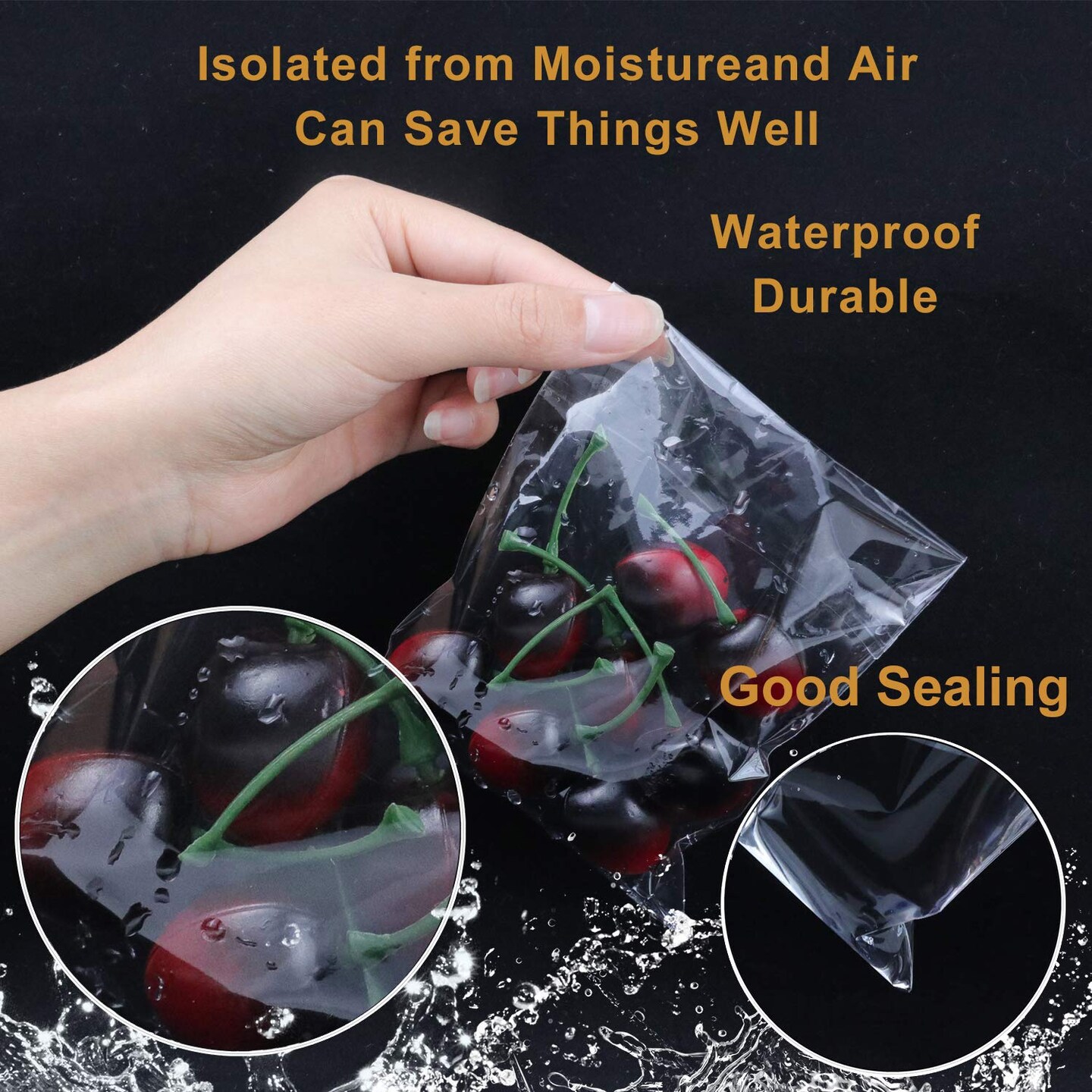 800 Pieces Clear Re-sealable Cello/Cellophane Bags 3 Sizes with 4&#xD7;6, 5&#xD7;7, 6&#xD7;9 Inch Good for Bakery, Snacks, Candle, Soap, Cookie, Jewelry, Cards