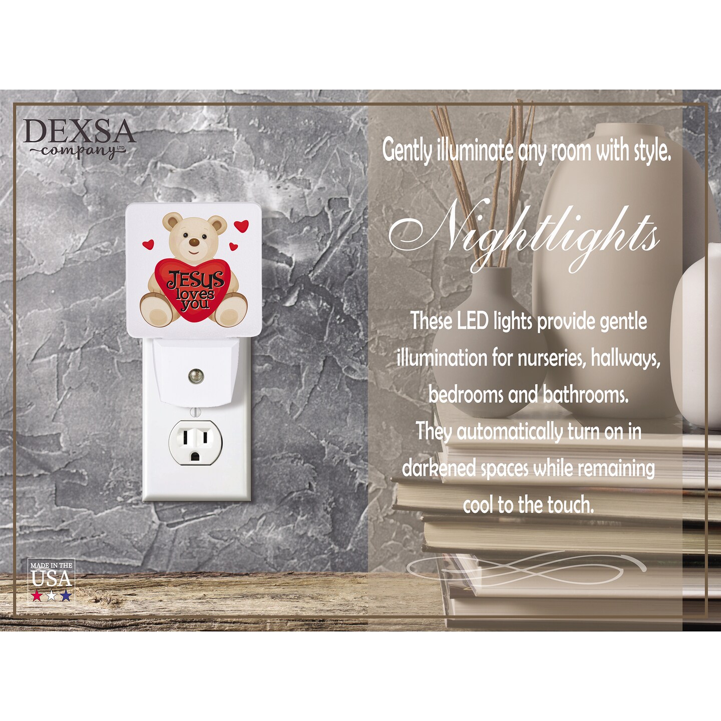Jesus Loves You Let Your Light Shine Night Light