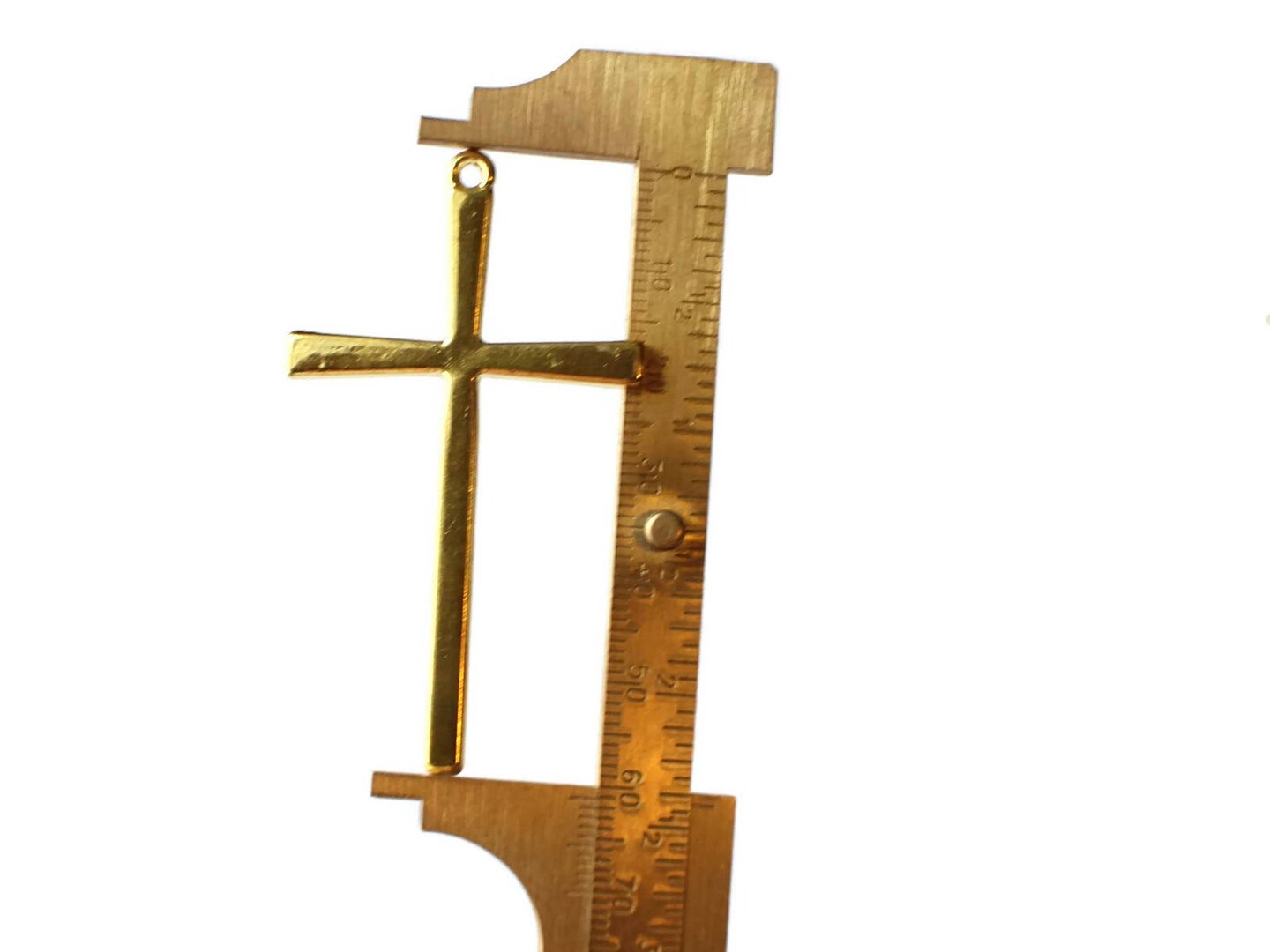 2 61x36mm Large Gold Cross Pendant Zinc Alloy Cross Big Christian Cross Charm