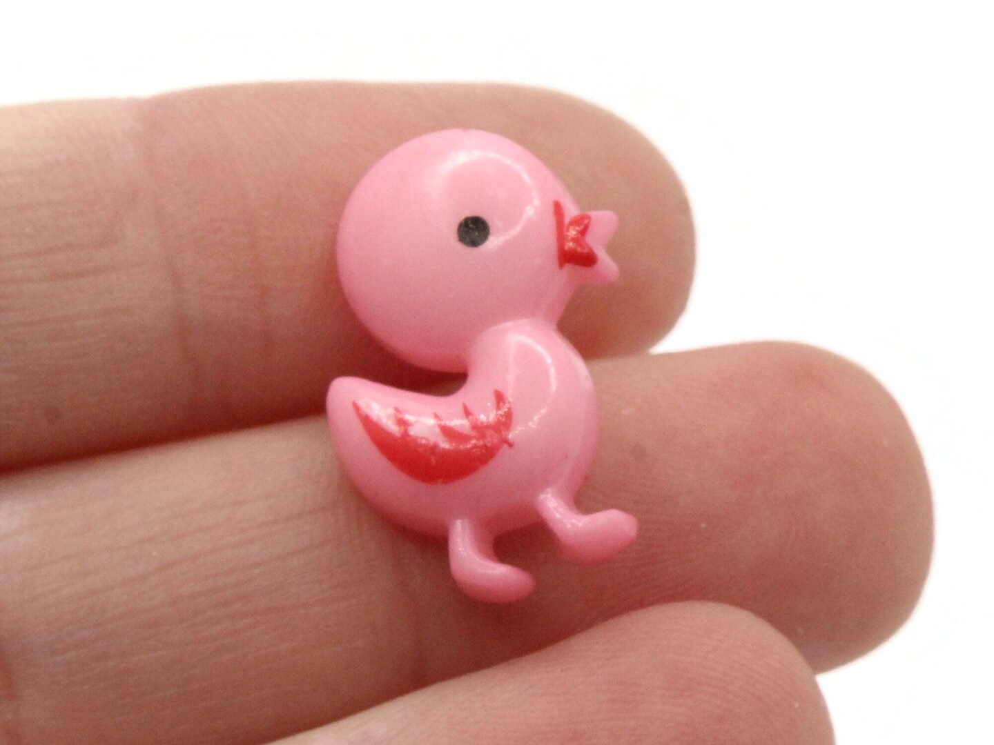8 21mm Light Pink Duck Plastic Shank Bird Buttons Retro Animal Buttons