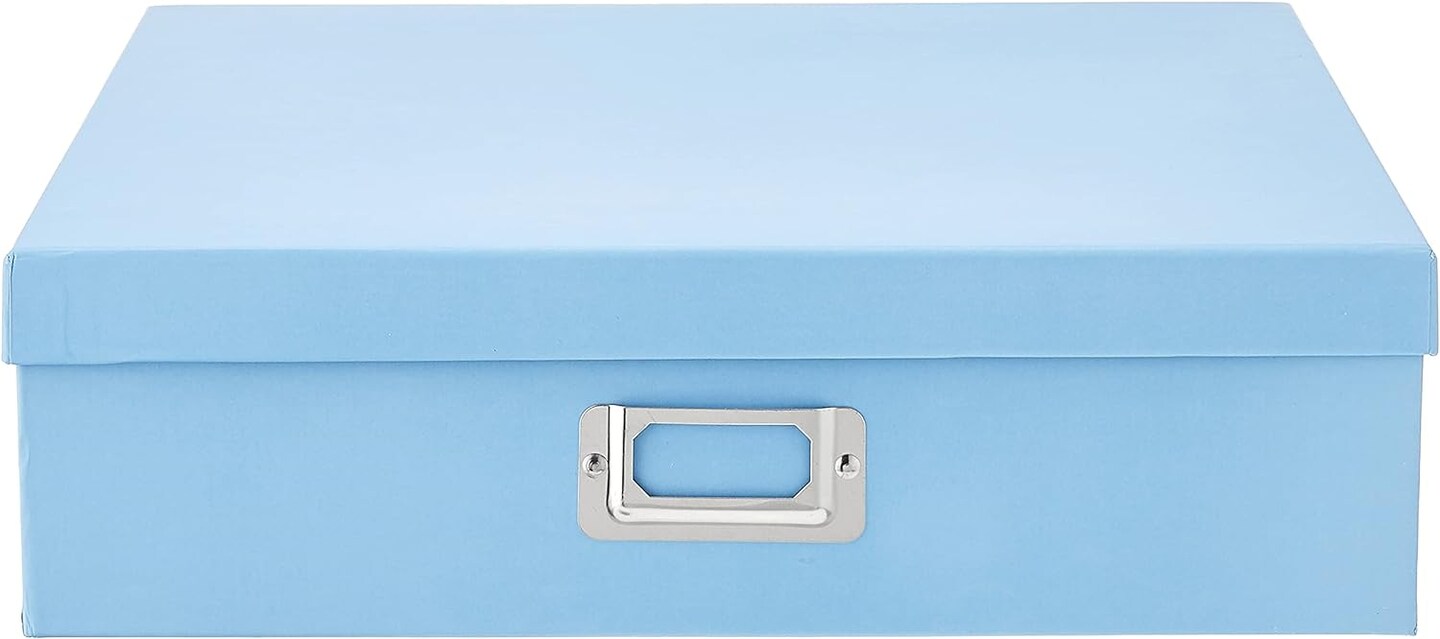 Jumbo Scrapbook Storage Box, Sky Blue