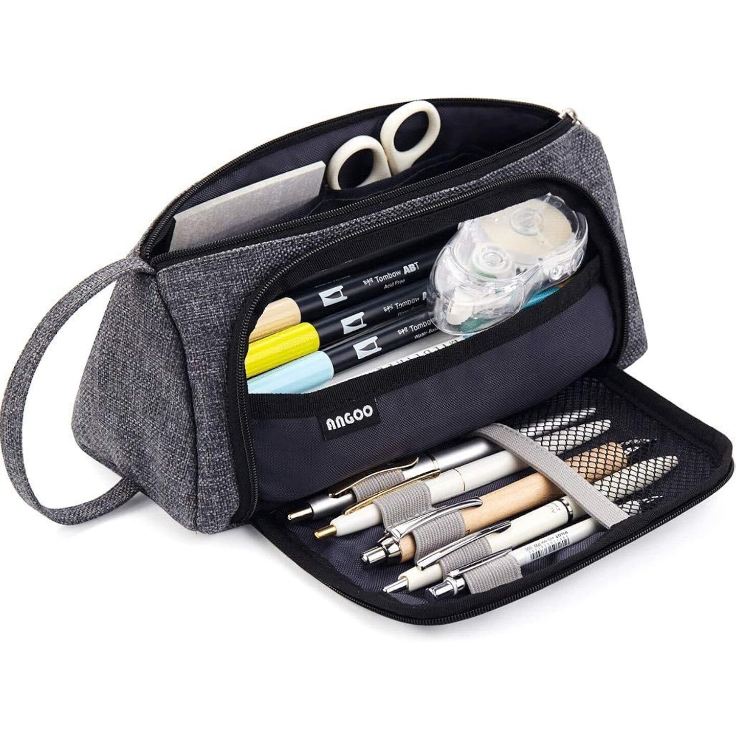 Big Capacity Pencil Case Pouch Pen Case Simple Stationery Bag School College Office Organizer for Teens Girls Adults Student