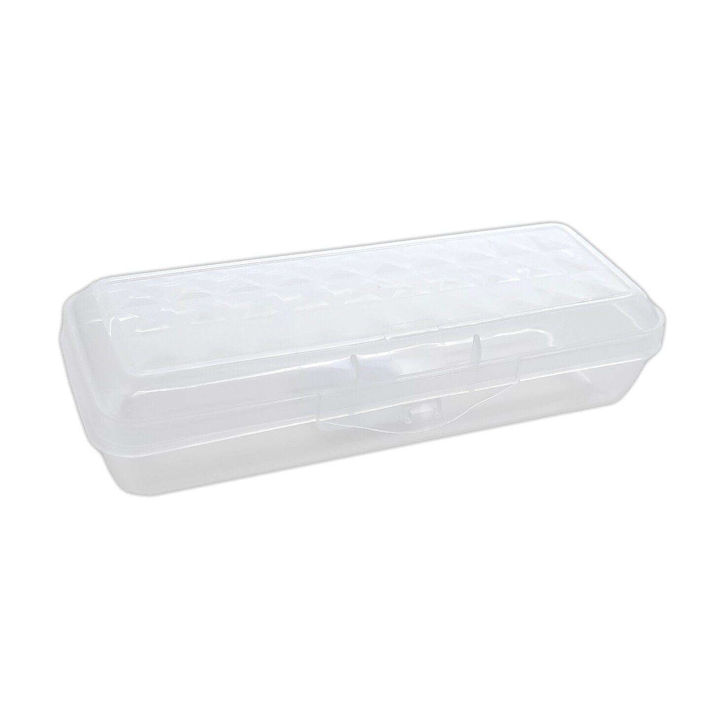 BAZIC 8&#x22; LUCENT Clear Pencil Case Organizer Box