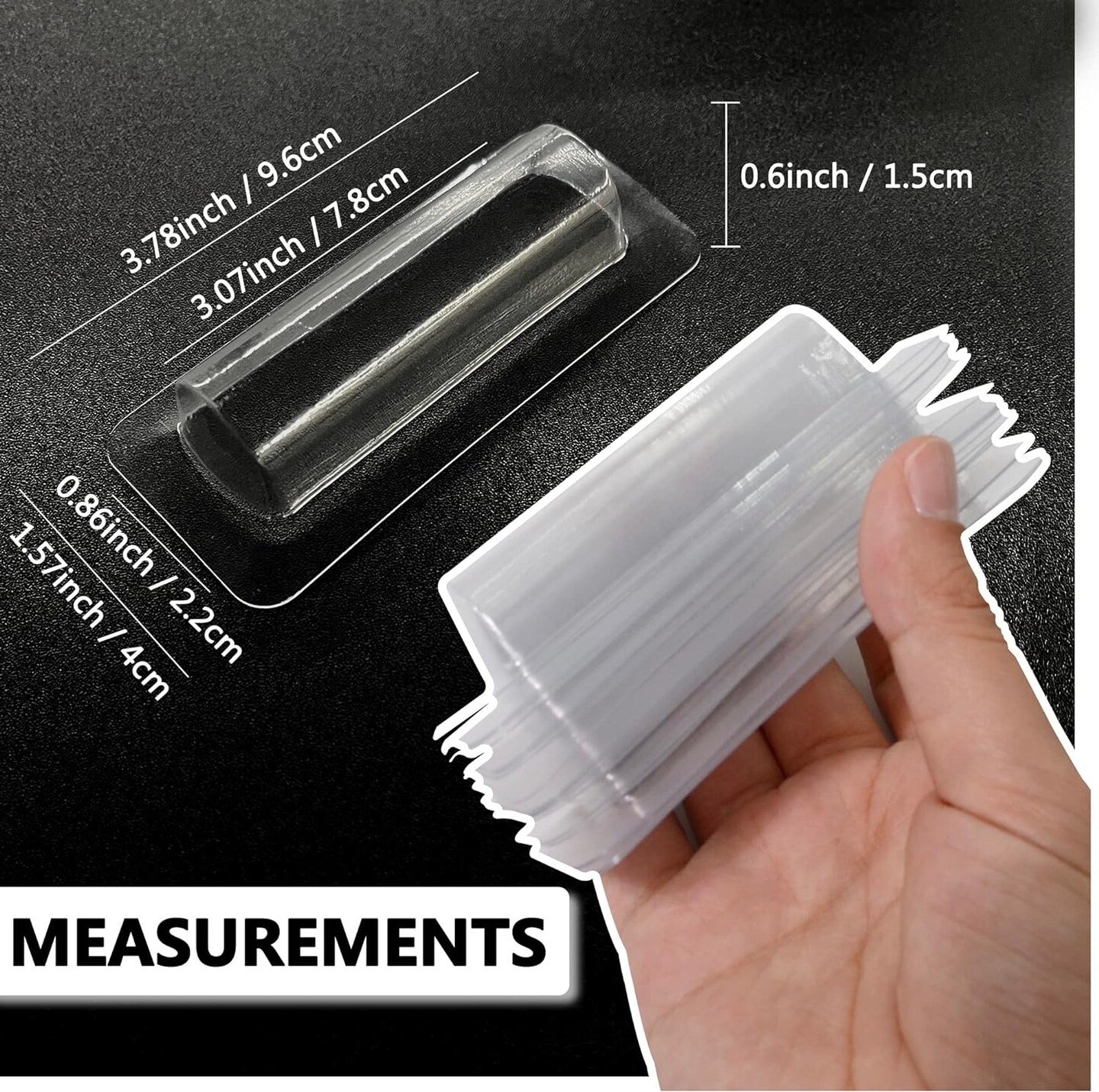 Clear Plastic Dome Lip Balm Money Holder Craft Waterproof Rectangle Chapstick Money Cash Pounches Gift with Adhesive Back Card Making-50Packs