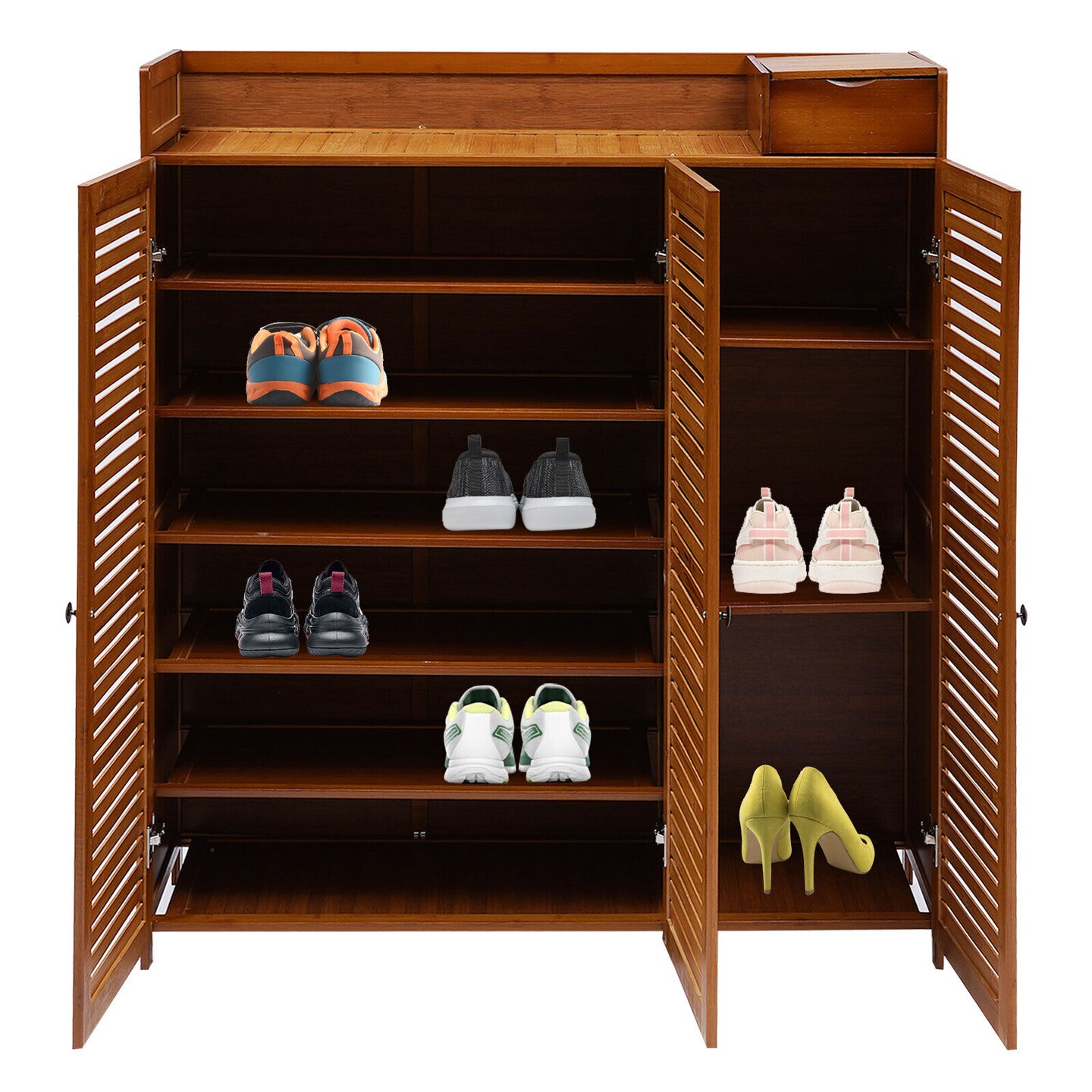 Kitcheniva Wood Cabinet Shoe Storage Rack Organizer