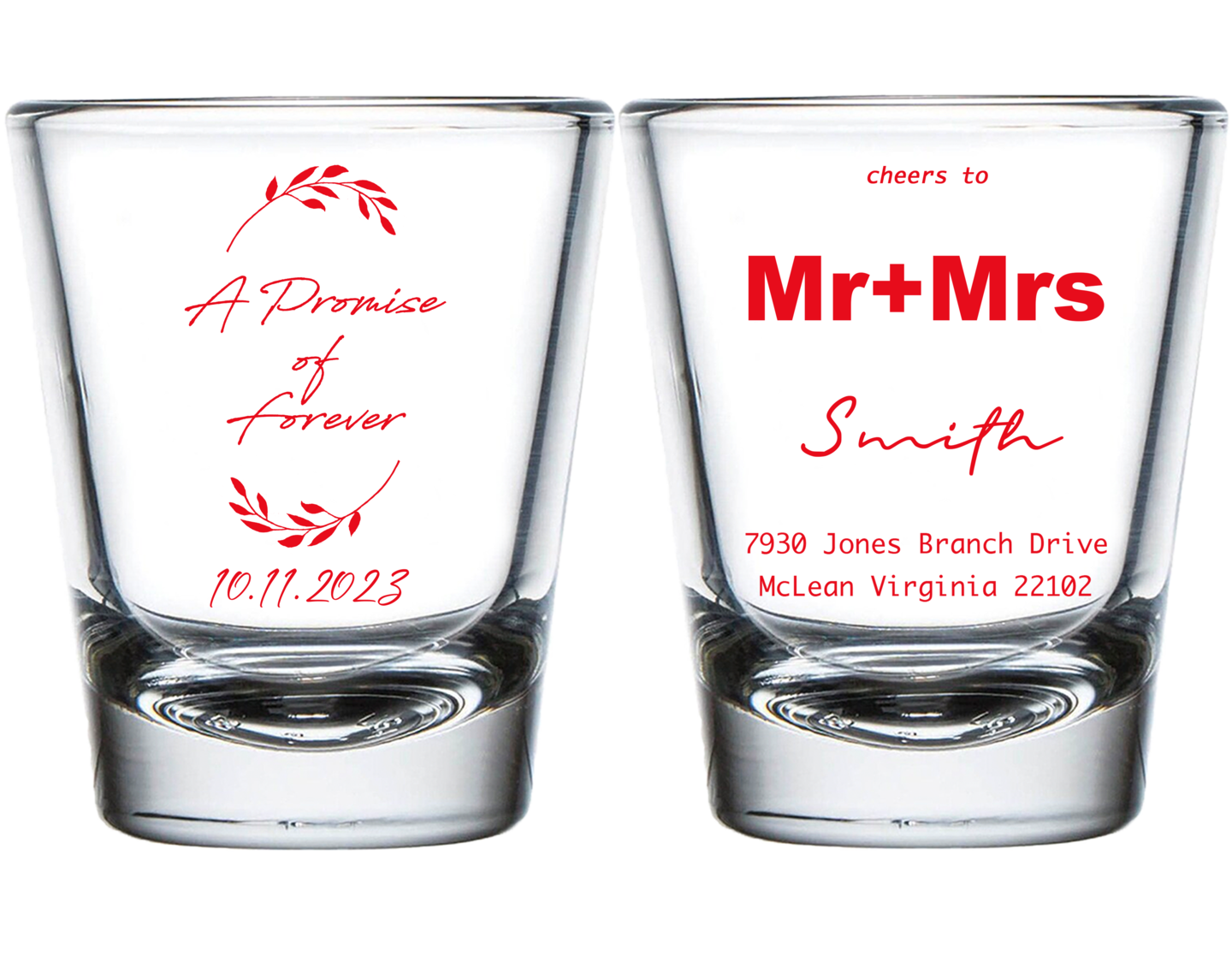 Mr mrs shot glasses deals
