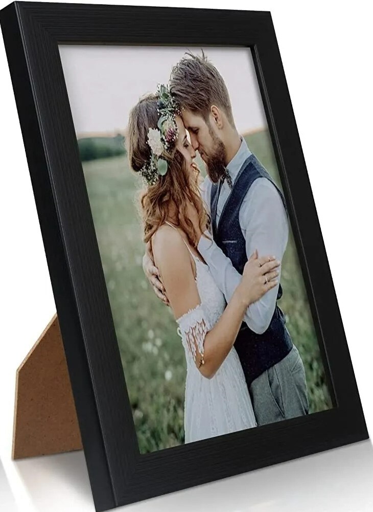 2 Pack 4x6 Picture Frame Black Picture Frame for Wall and Tabletop Display