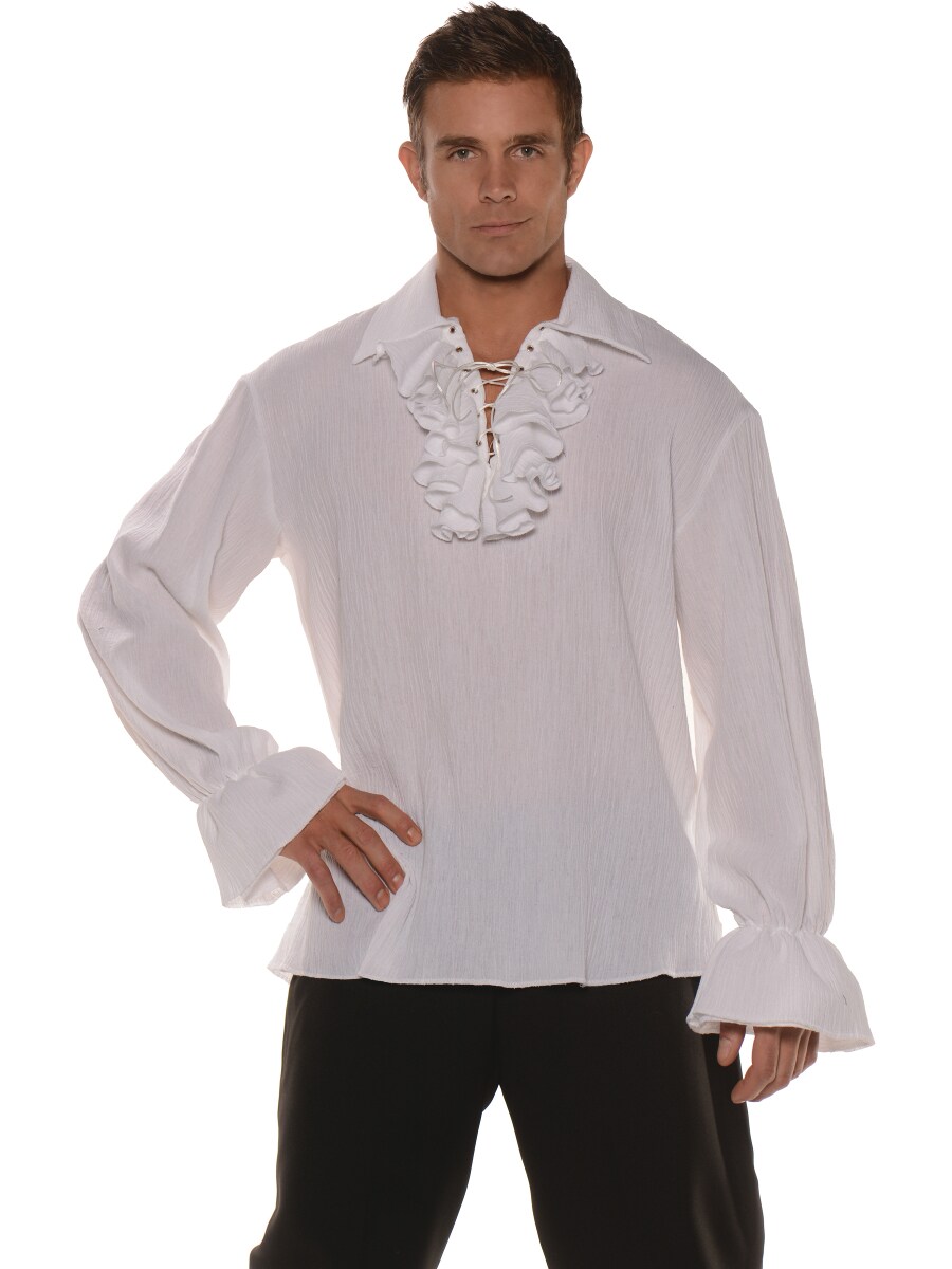 Men's White Gauze Pirate Costume Shirt | Michaels