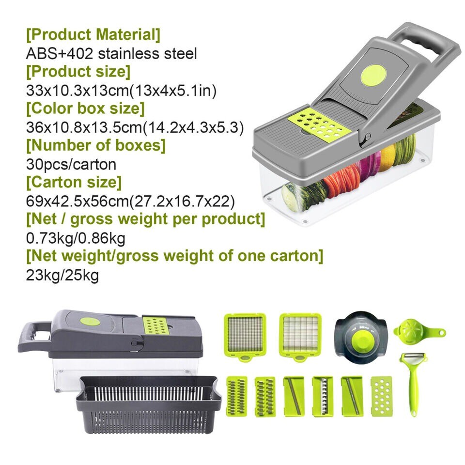 Vegetable Fruit Chopper Cutter Food Onion Veggie Dicer Slicer Kitchen