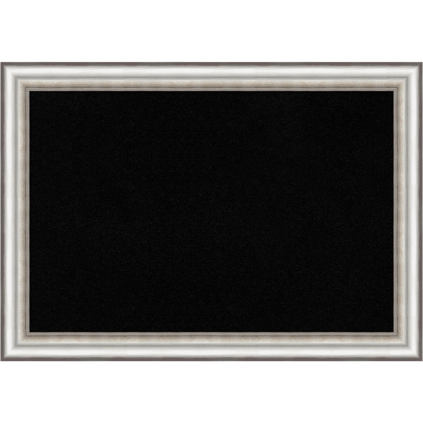 Salon Silver Framed Corkboard, Black Cork