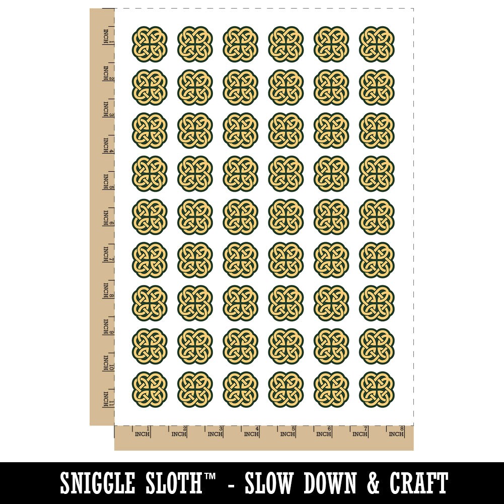 Clover Irish Celtic Knot Temporary Tattoo Water Resistant Fake Body Art Set Collection (1 Sheet)