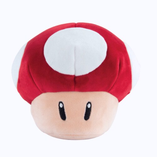 TOMY Red Mushroom Plush Toy - Super Mario Brothers - Medium Mocchi Mocchi - 10 Inch