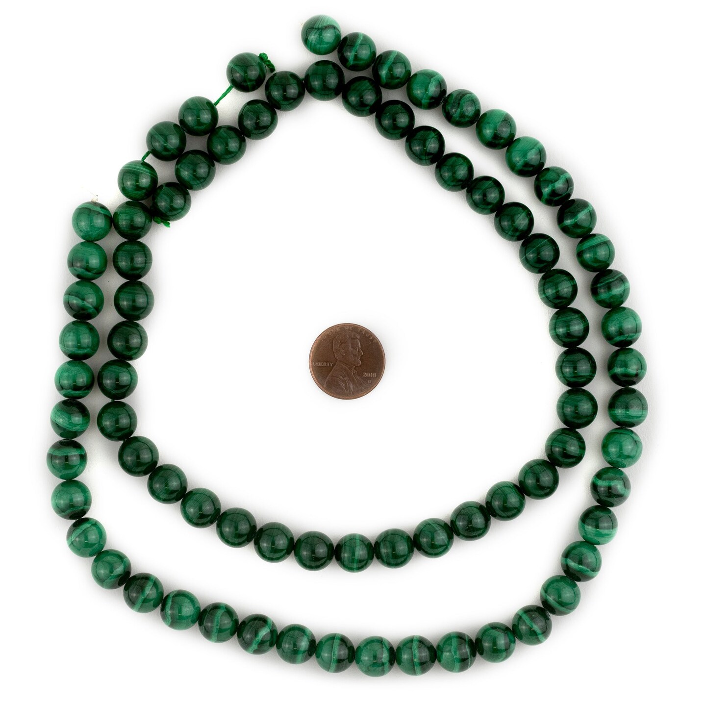 TheBeadChest Round Malachite Beads (10mm)