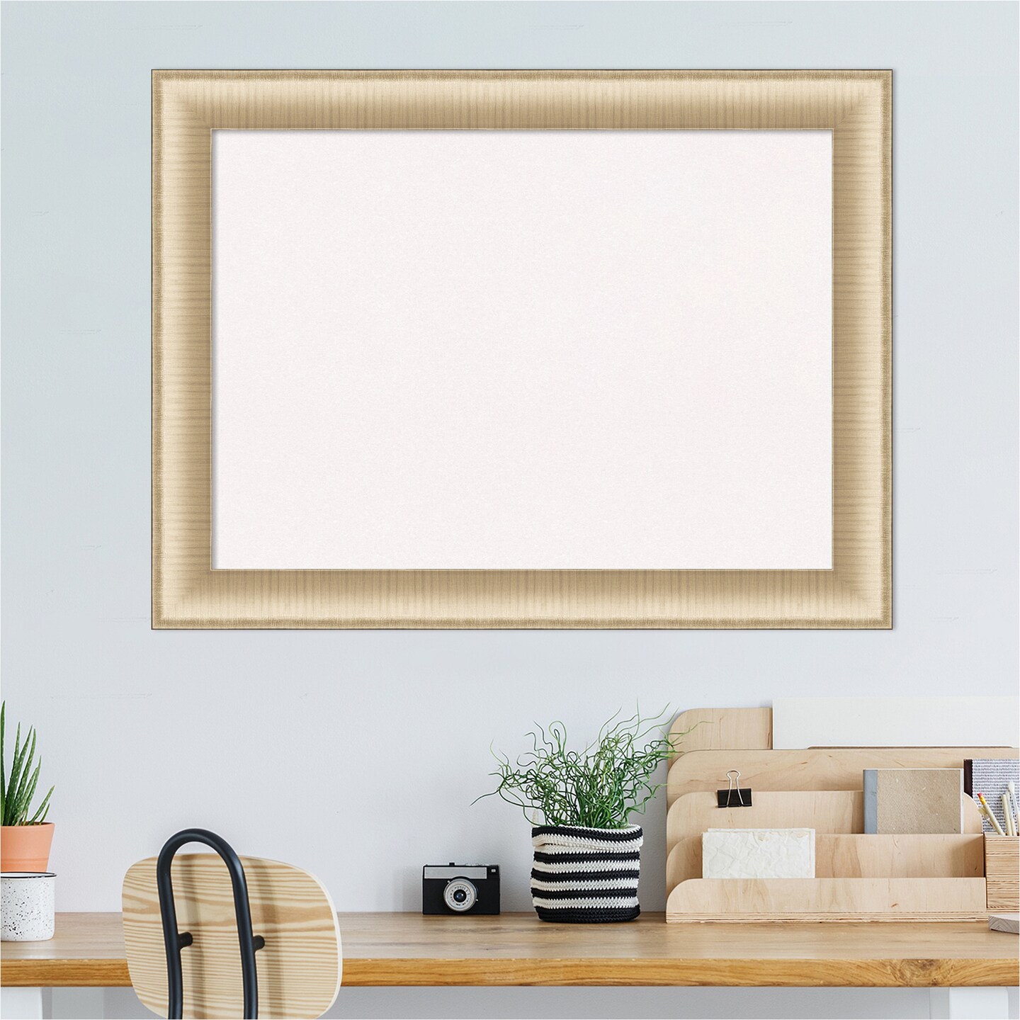 Elegant Framed Corkboard, White Cork