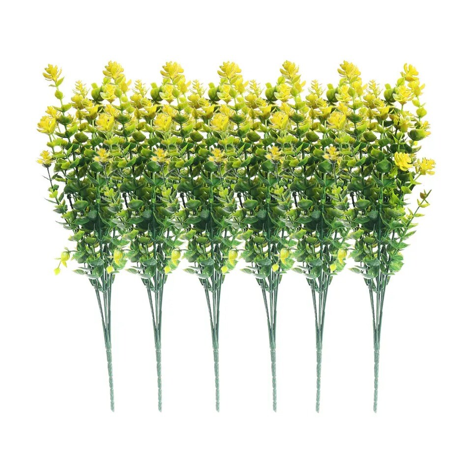 Bundles Artificial Flowers Plastic Fake Plants UV Resistant Home In Outdoor