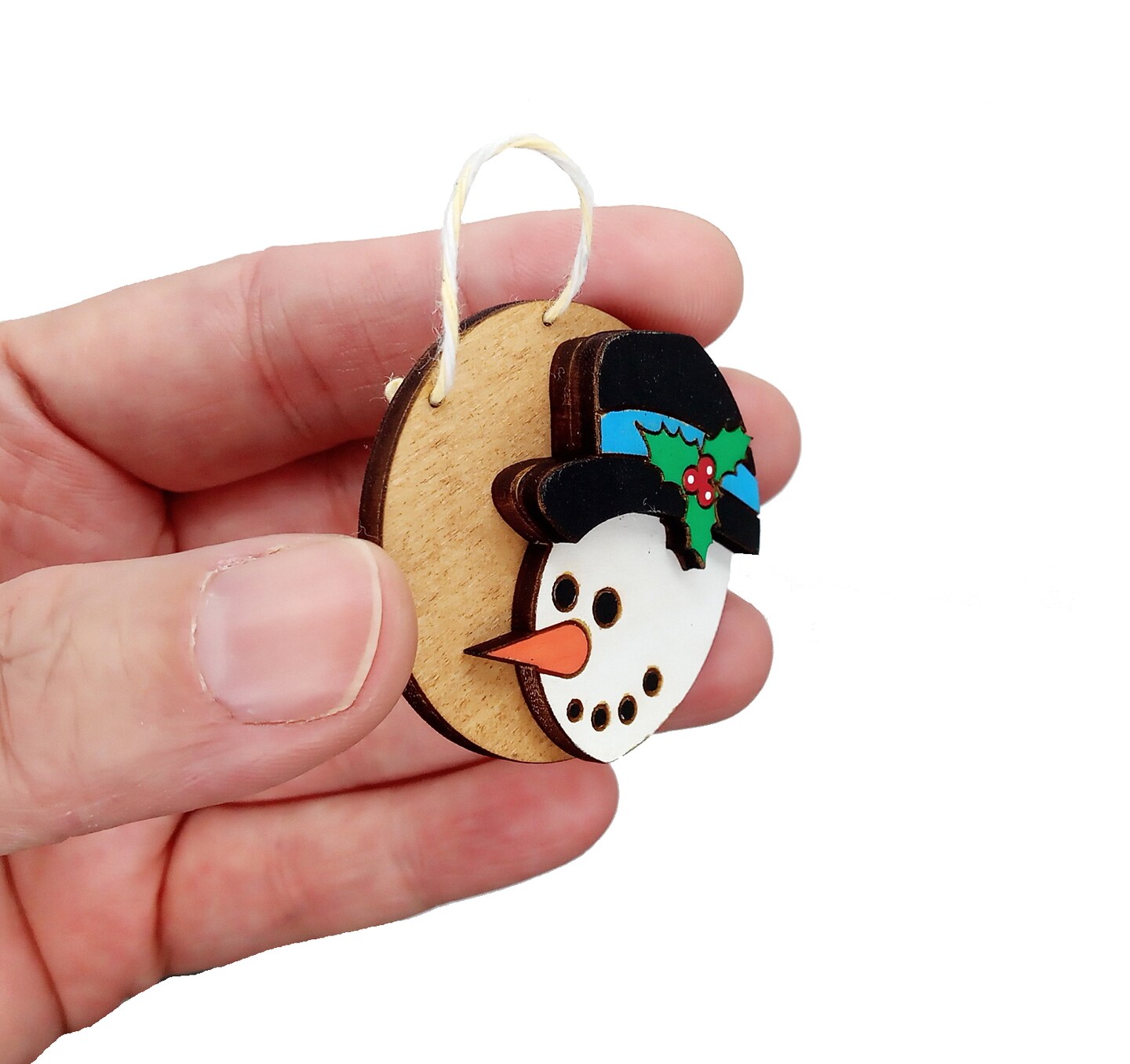 Miniature Snowman Sign, 1:12 Scale Christmas Door Hanger Decor, Adorabilities