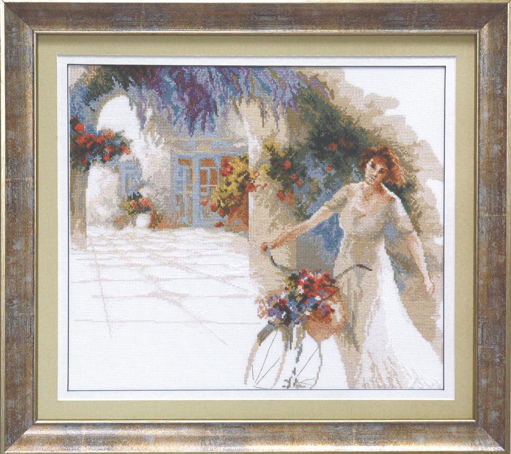 Cross-stitch kit &#x22;A girl with flowers&#x22;