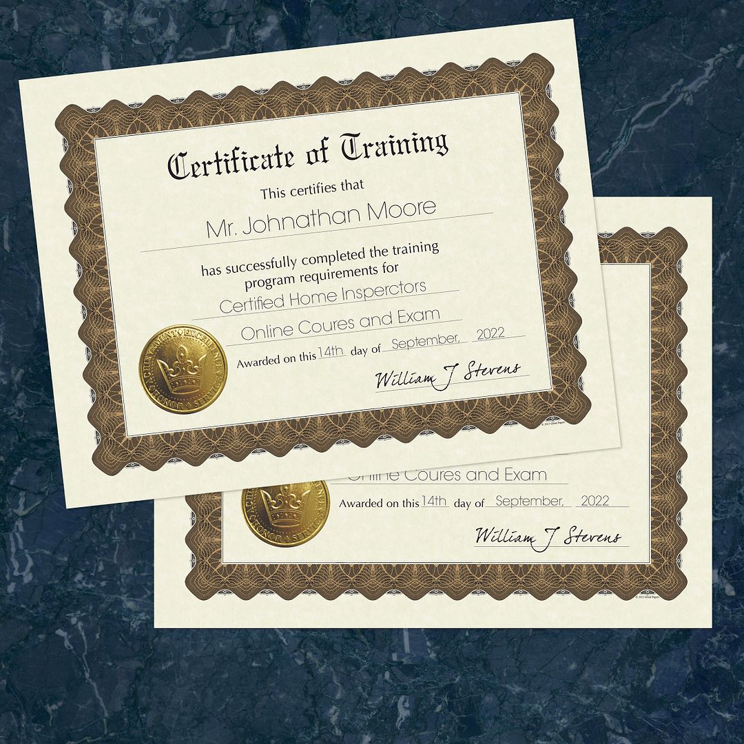 Great Papers! Parchment Stock Fill-In Certificates with Metallic Border, Training, 8.5&#x22; x 11&#x22;, Not Printer Compatible, 6 Count