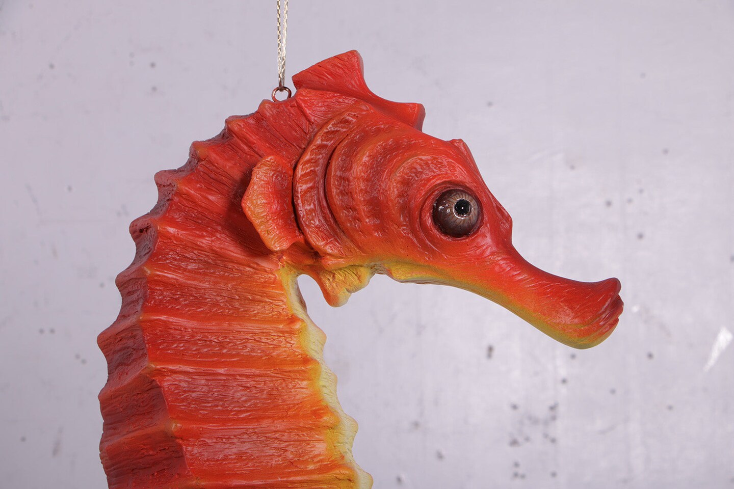 Small Red Seahorse Statue