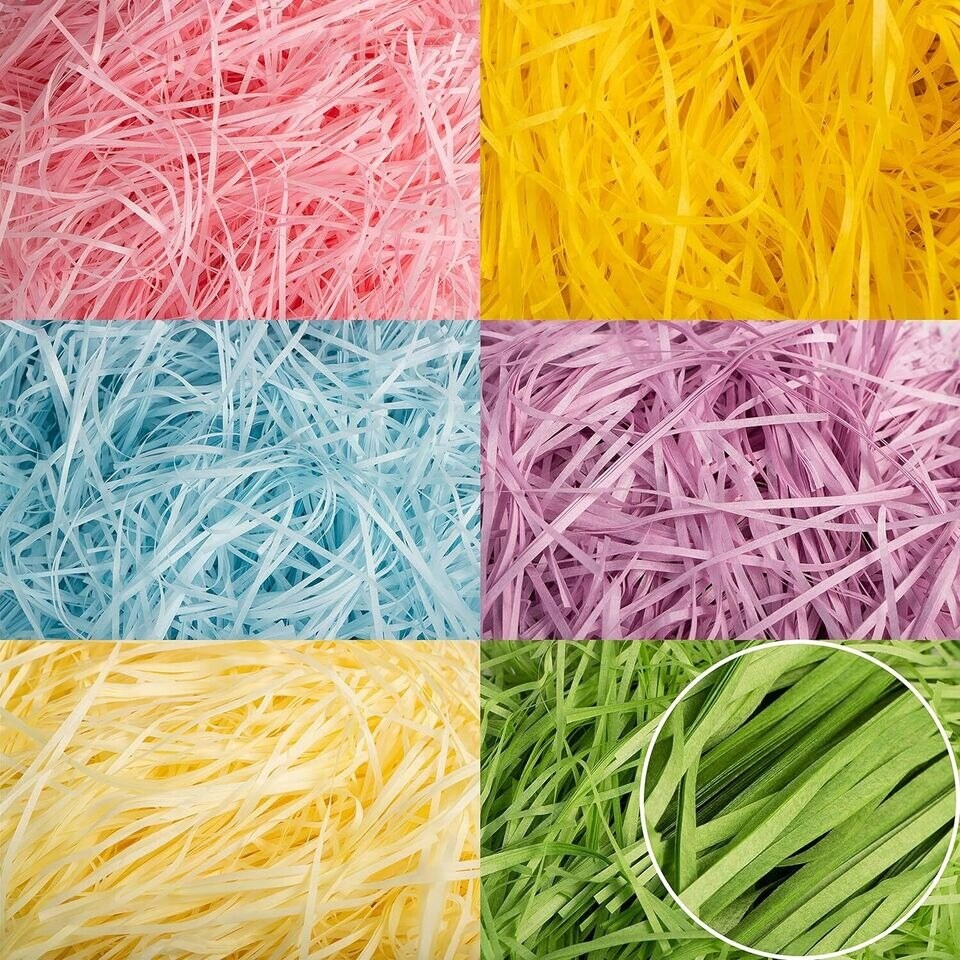 12oz Easter Grass 6 colors Recyclable Paper Shred for Easter Basket Filler