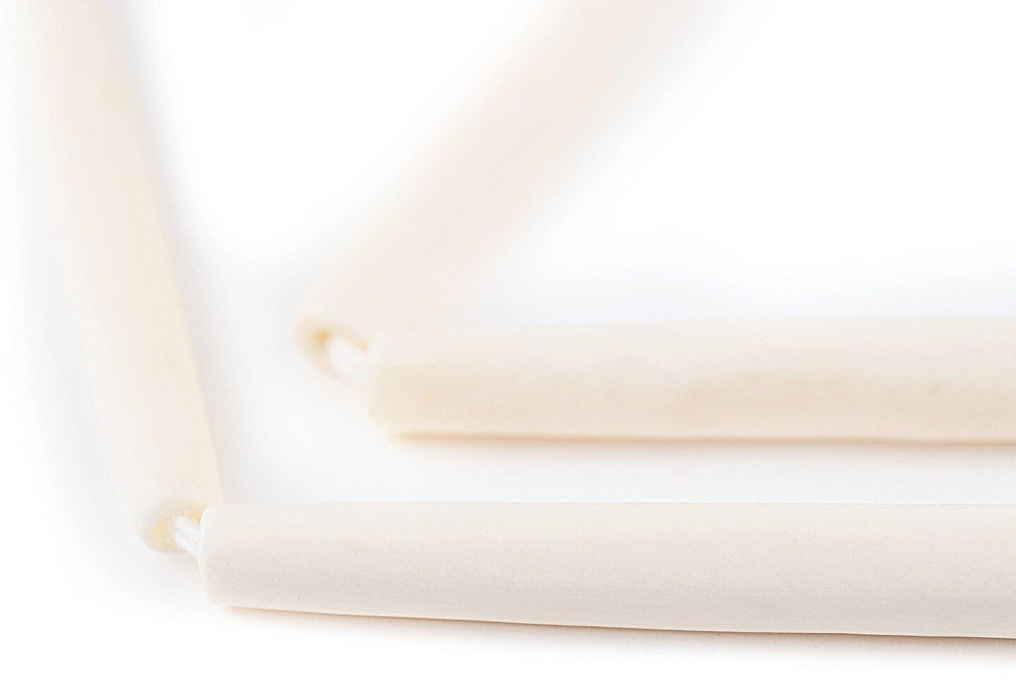 TheBeadChest White Bone Hair Pipe Beads (3 inches, 75mm)