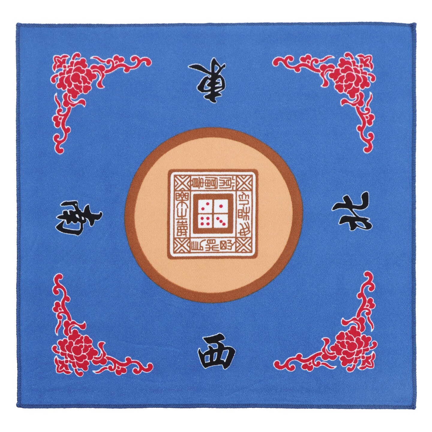 Jigitz Game Mat with Case - 30.8 x 30.8in Felt Table Cover Mahjong Mat