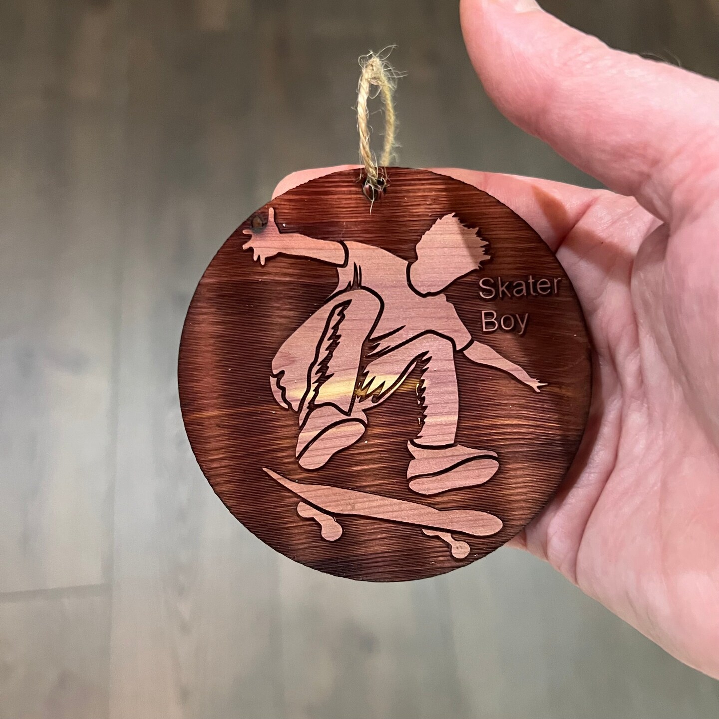Skater Boy - Cedar Ornament Skater Boy - Cedar Ornament