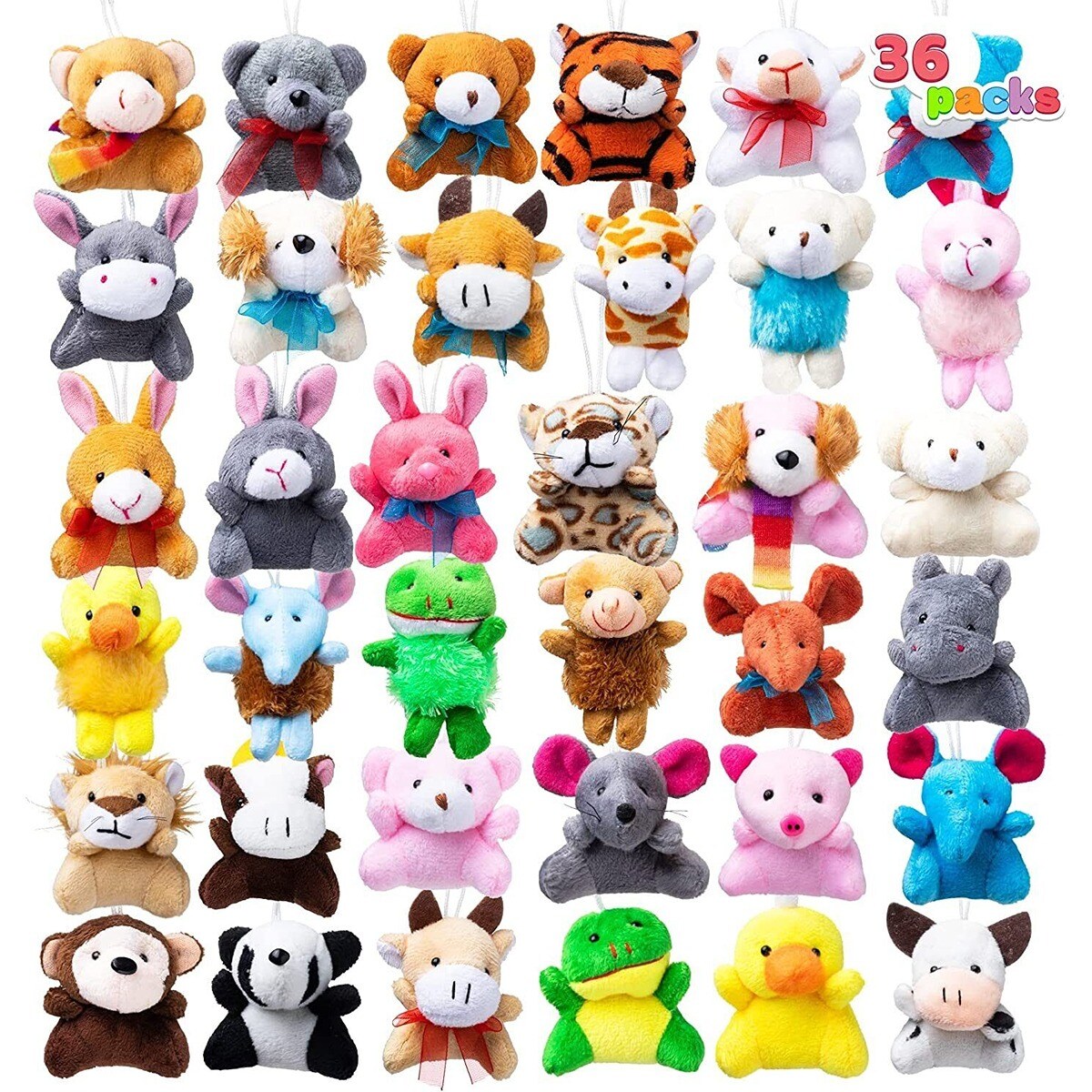 Mini Animal Plush Toy 36 packs