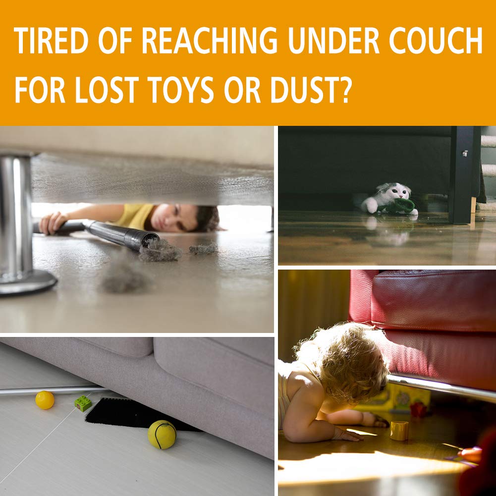 Clear Toy Blockers for Furniture - Stop Things from Going Under Couch Sofa Bed and Other Furniture - Suit for Hard Surface Floors Only