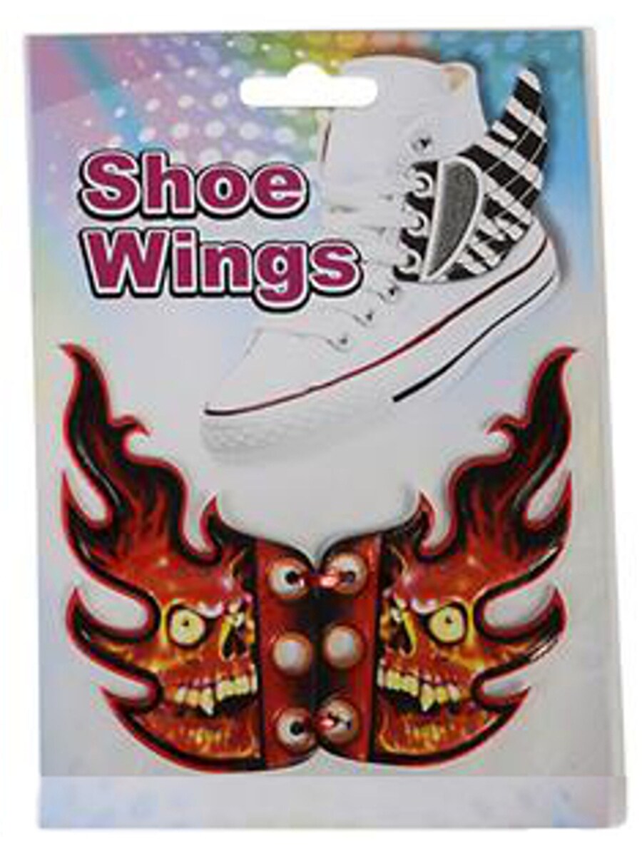 New Red Skull Shoe Wings Sneaker Laces Costume Accessory