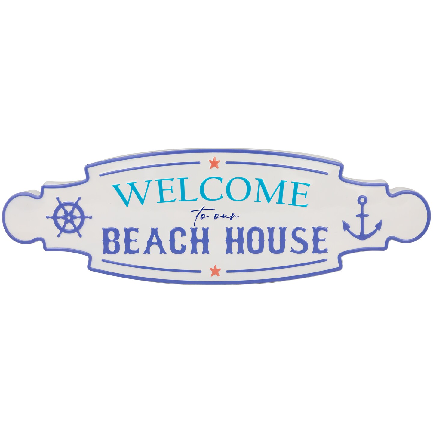 Northlight Welcome To Our Beach House Metal Wall Sign - 25.25"