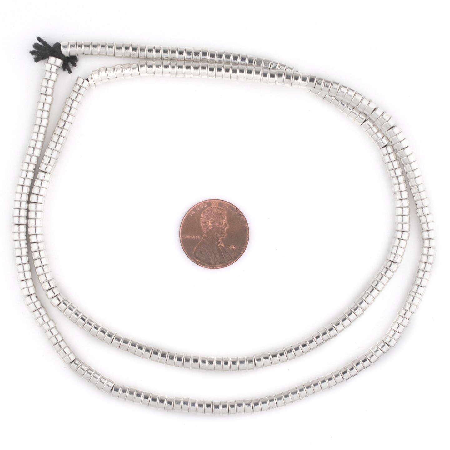 TheBeadChest Shiny Silver Disk Beads (4mm)