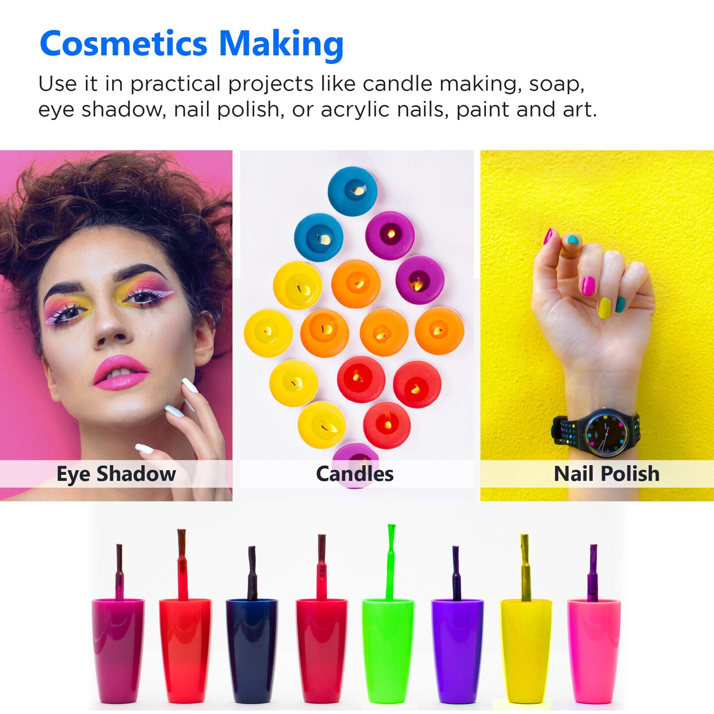 Rolio - 1 Jar Mica Powder (Deep Pink) - 50g / 1.8 oz