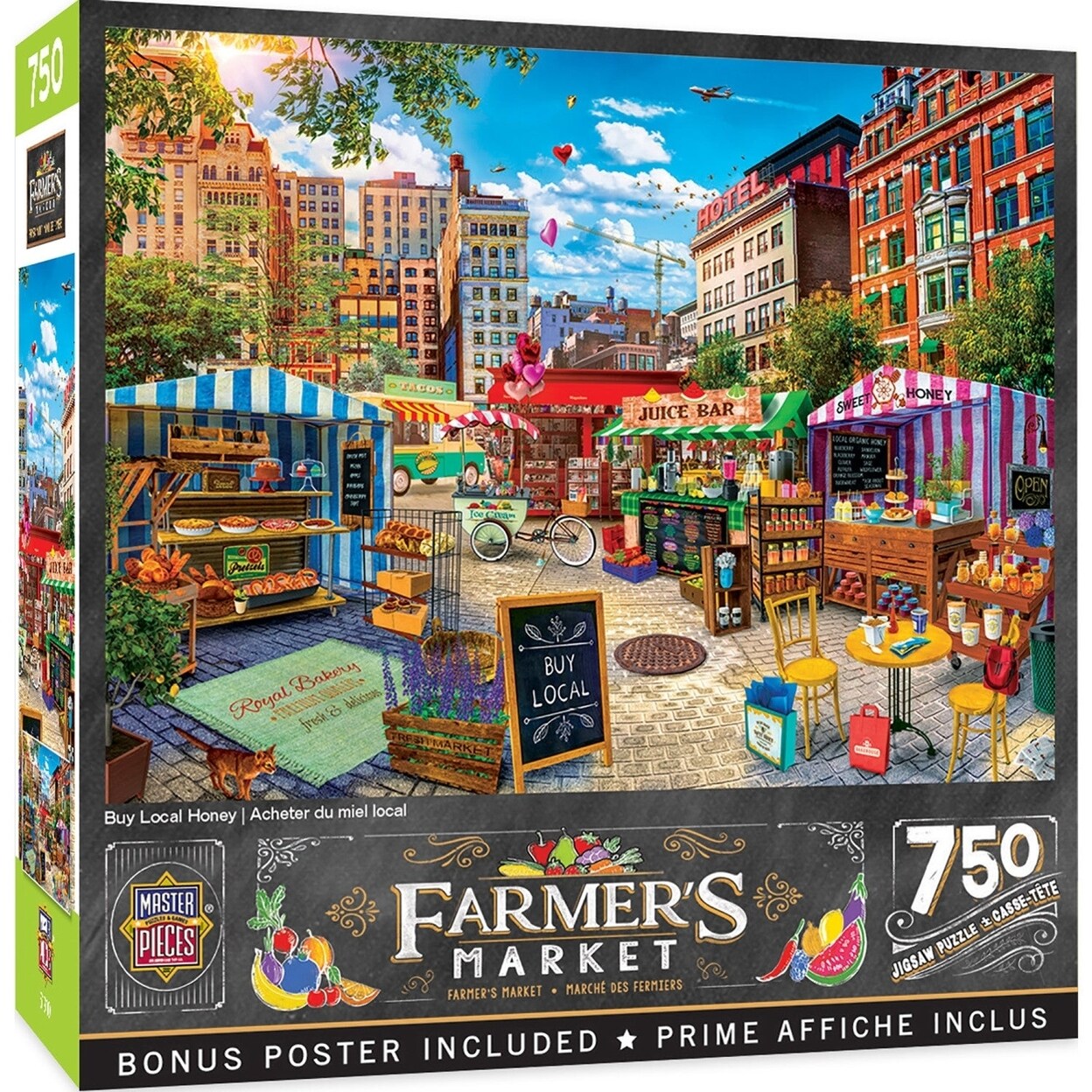 Masterpieces Farmers Market Local Honey 750 Piece Jigsaw Puzzle 18X24