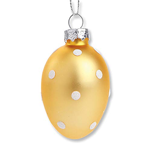 Lillian Vernon Pastel Frost Glass Easter Egg Ornaments - Set of 12, Holiday Home Decor, Spring Mini Tree Decorations, Outdoor &#x26; Indoor Use, 1.5 Inches x 2 Inches, 6 Colors
