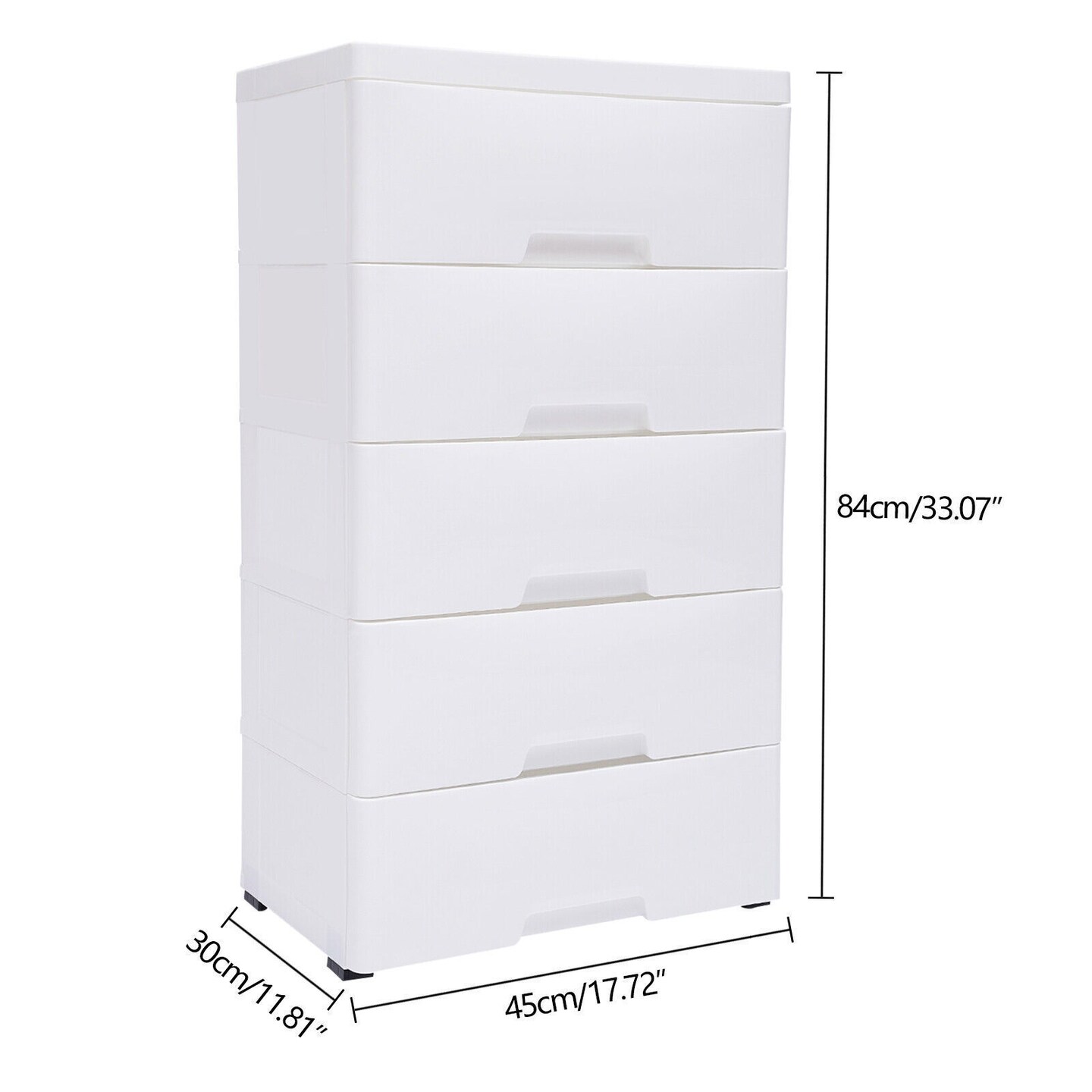 Kitcheniva Bedroom 5 Drawer Dresser Storage Organizer