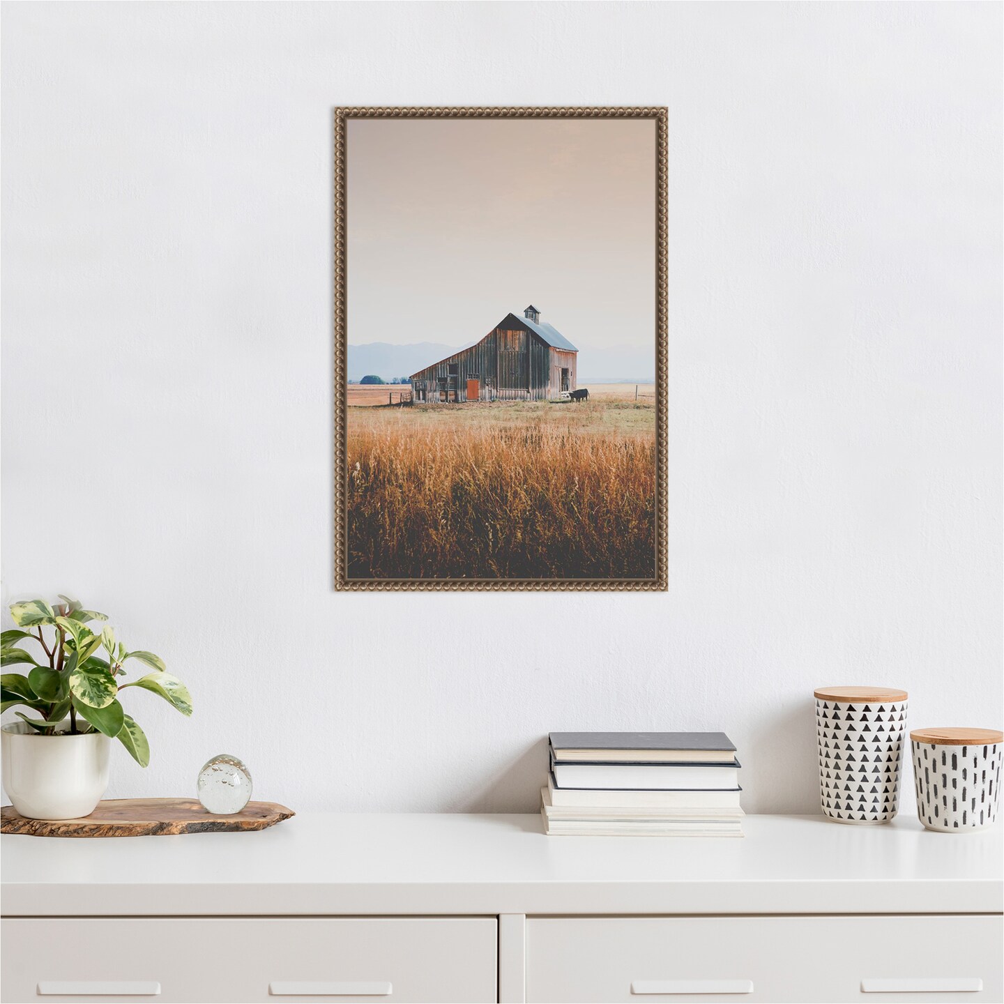 Hand Raised by Annie Bailey Art Framed Canvas Wall Art
