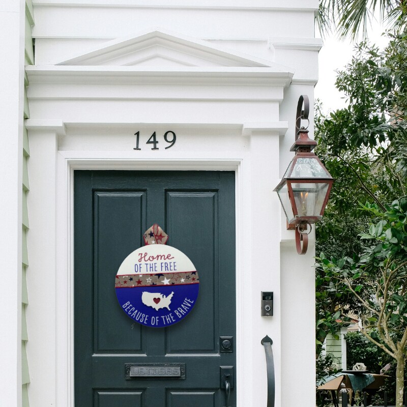 Home of the Free Welcome Door Sign