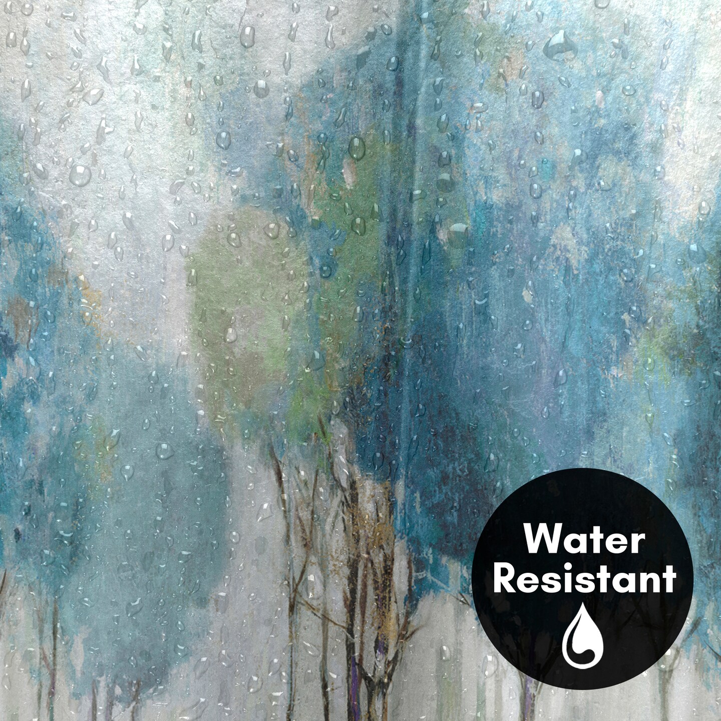 Americanflat 71" x 74" Shower Curtain, Misty Meadow II by PI Creative Art