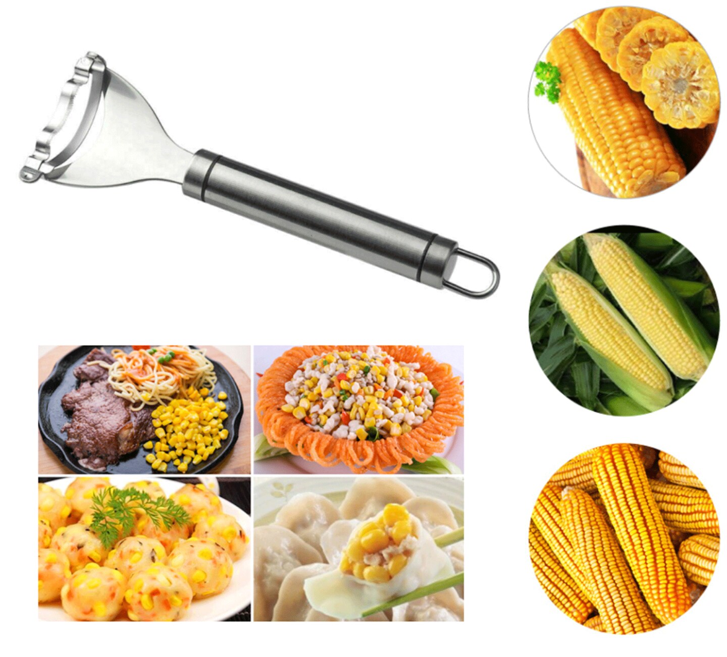 Kitcheniva Stainless Steel Corn Cob Peeler 2x