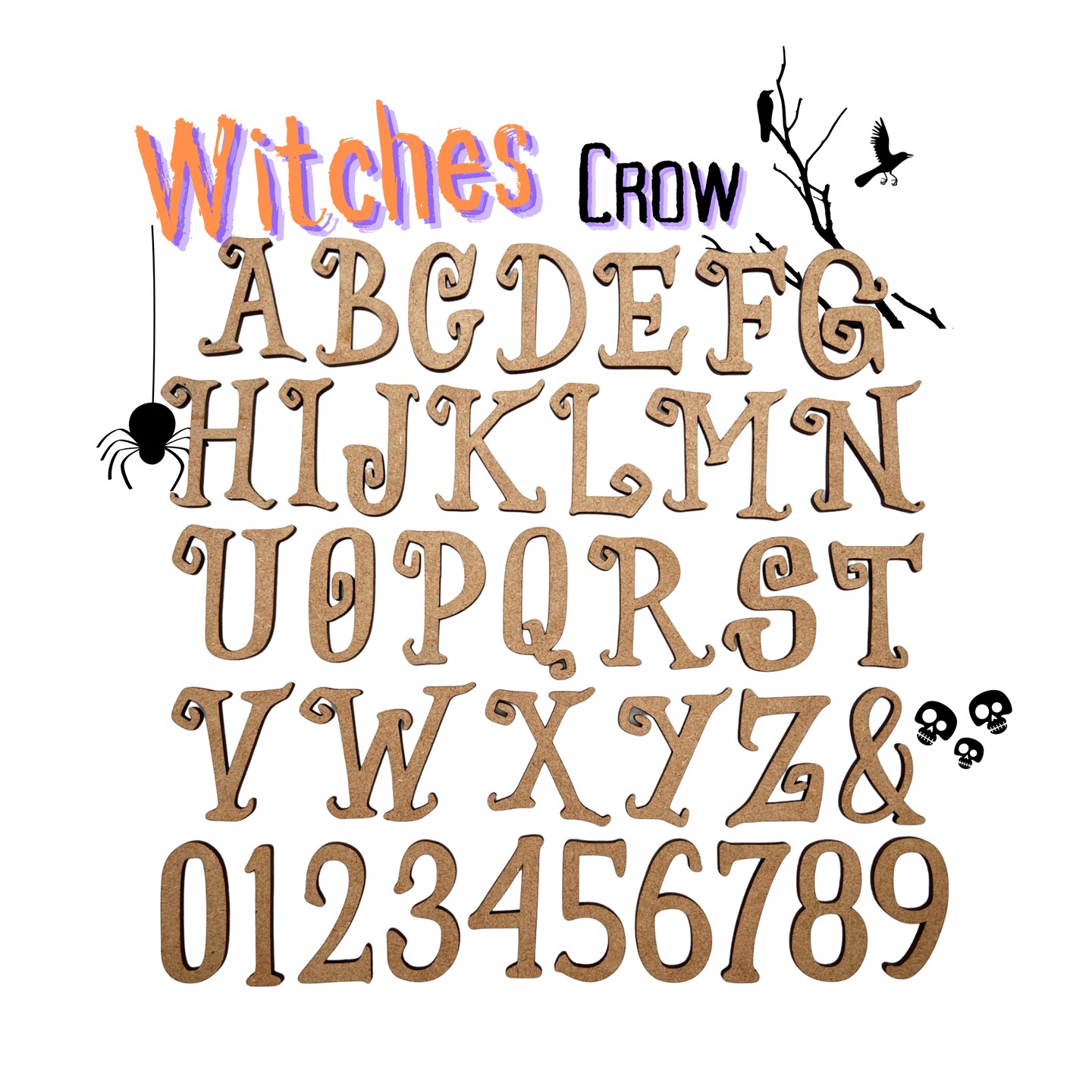 Small Witches Crow Letter | Halloween Letters | Unfinished Letters ...