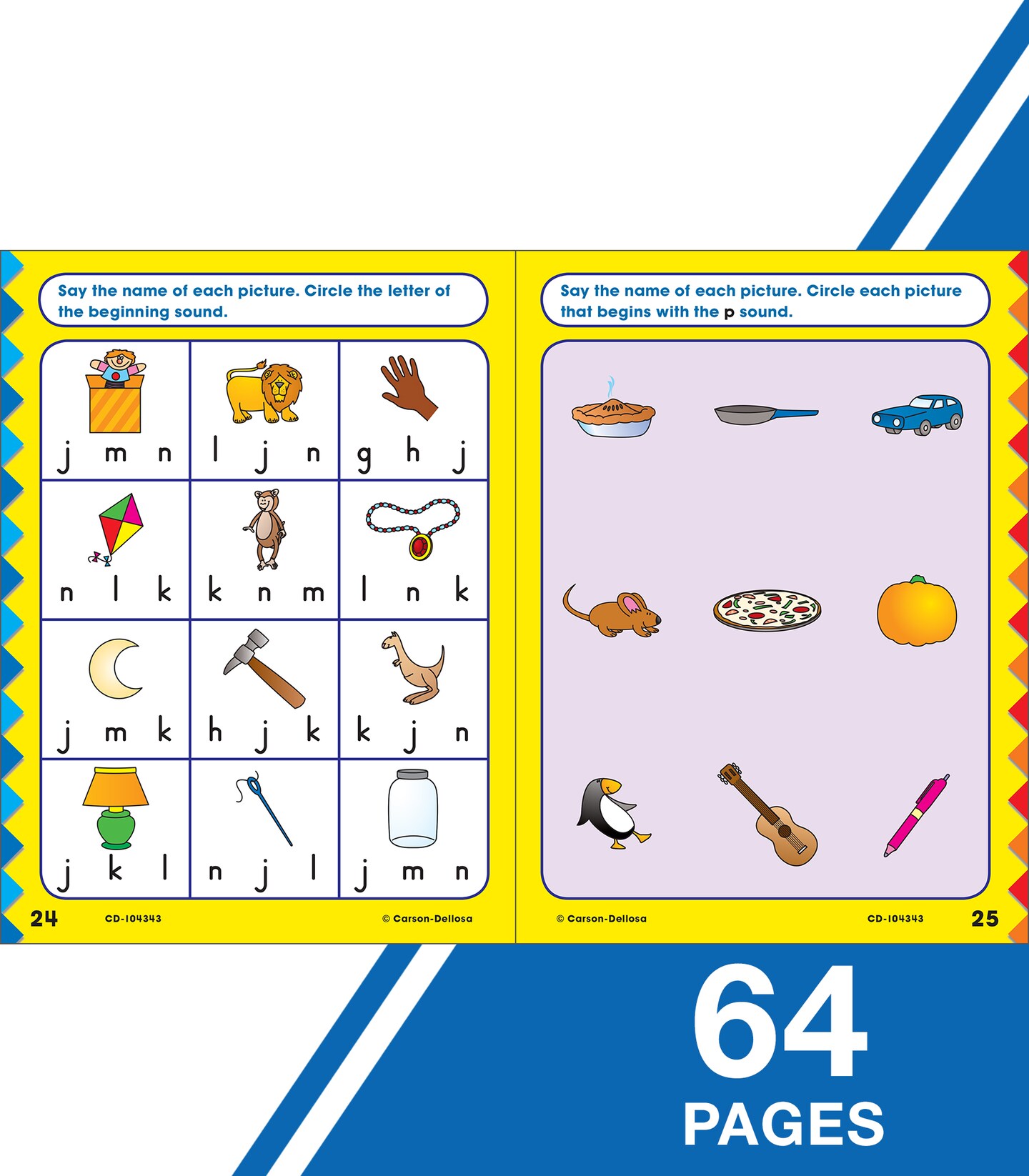 Phonics Workbook for Kindergarten, Sight Words, Tracing Letters, Consonant and Vowel Sounds, Writing Practice With Incentive Chart and Reward Stickers, Homeschool or Classroom Kindergarten Curriculum