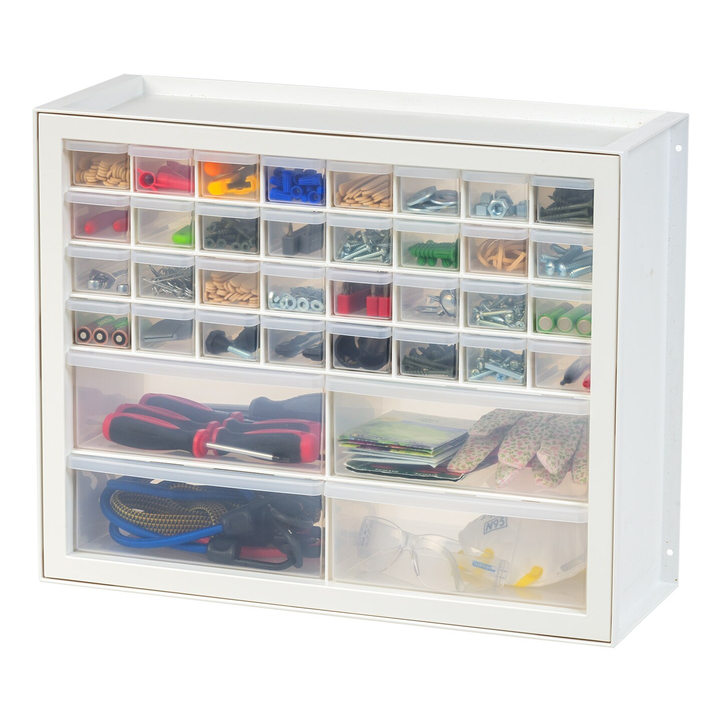 IRIS USA Stackable Storage Cabinet for Hardware Crafts, Small Parts Organizer Drawer, Compartment