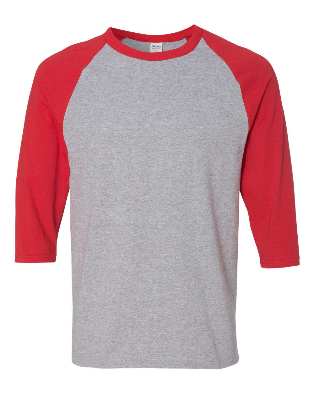 Gildan Heavy Cotton Raglan Crewneck Three Quarter Sleeve T-Shirt