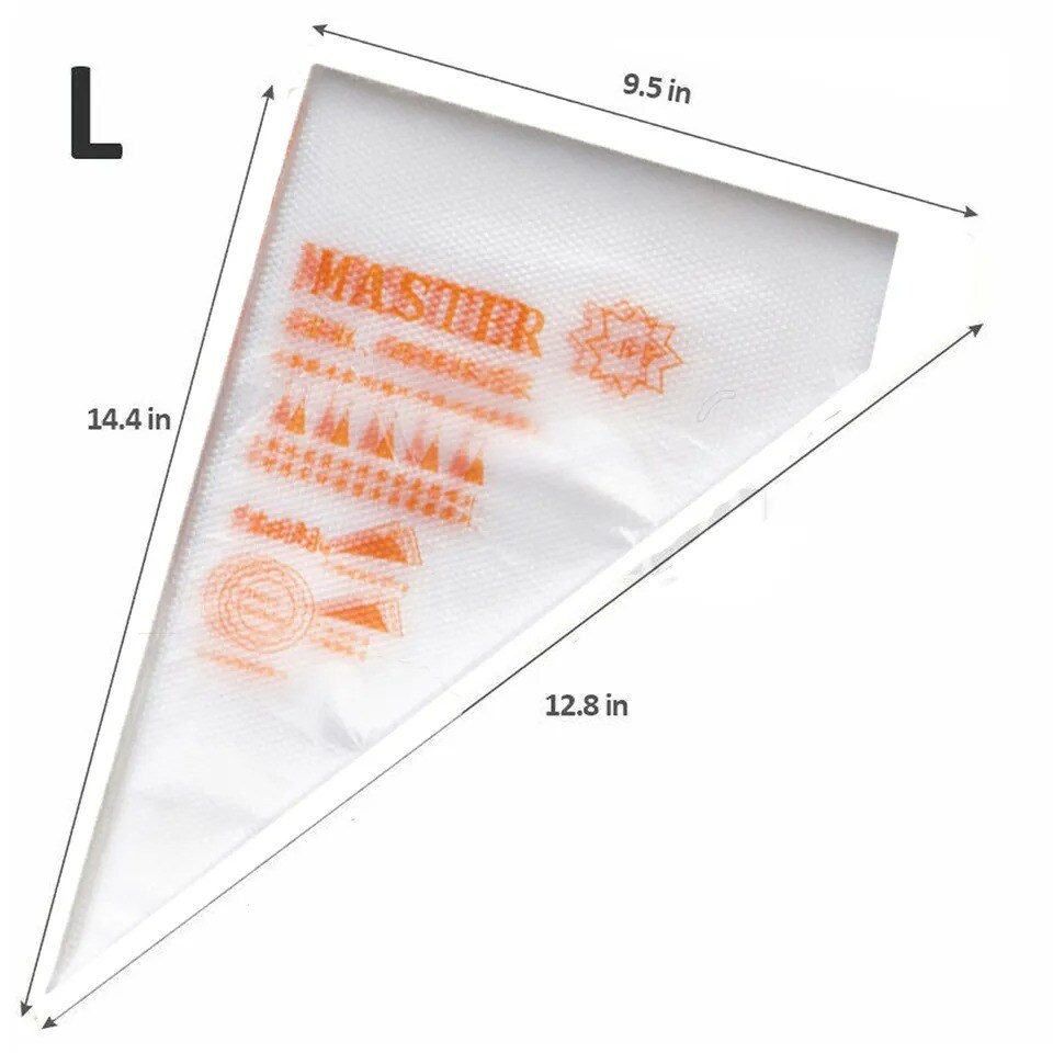 100/200 Disposable Piping Bag Icing Fondant Cake Cream Decorating Pastry Tip