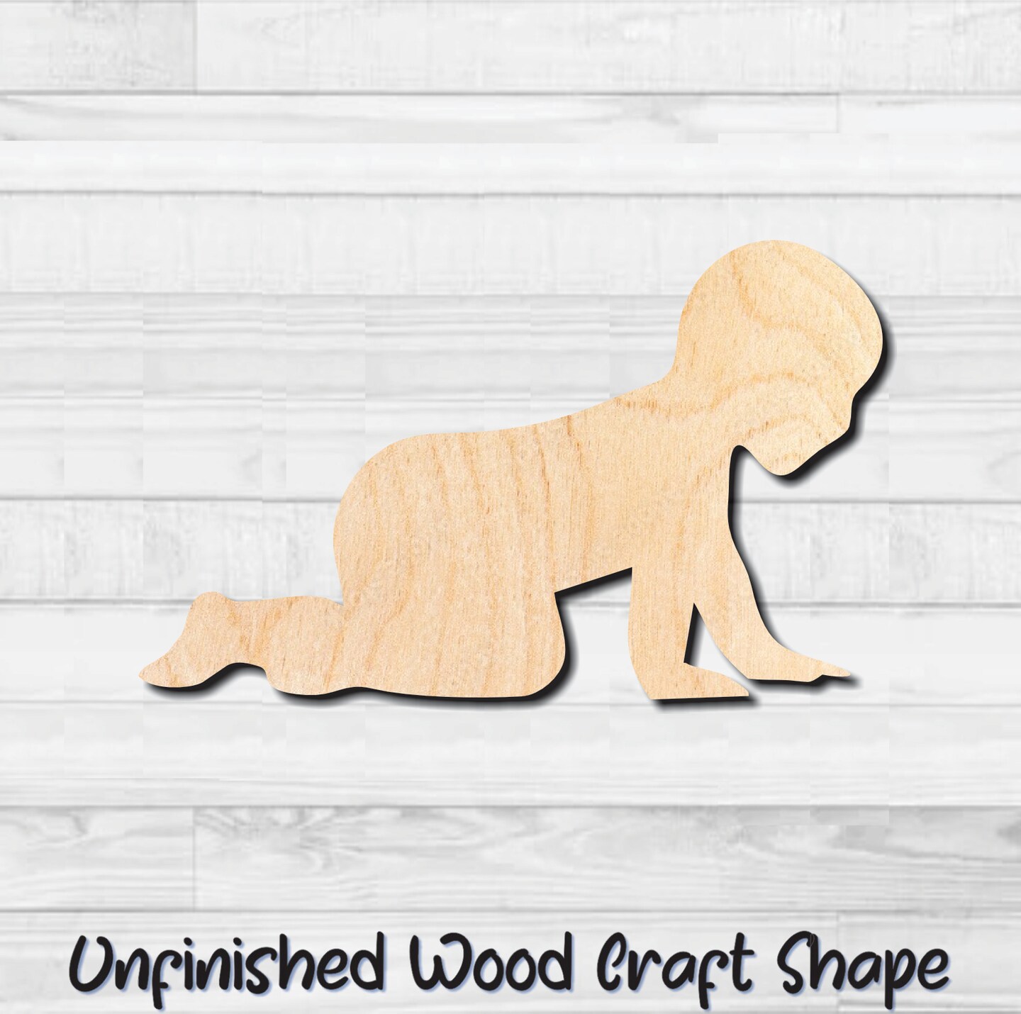 Baby Silhouette 6 Unfinished Wood Shape Blank Laser Engraved Cutout ...