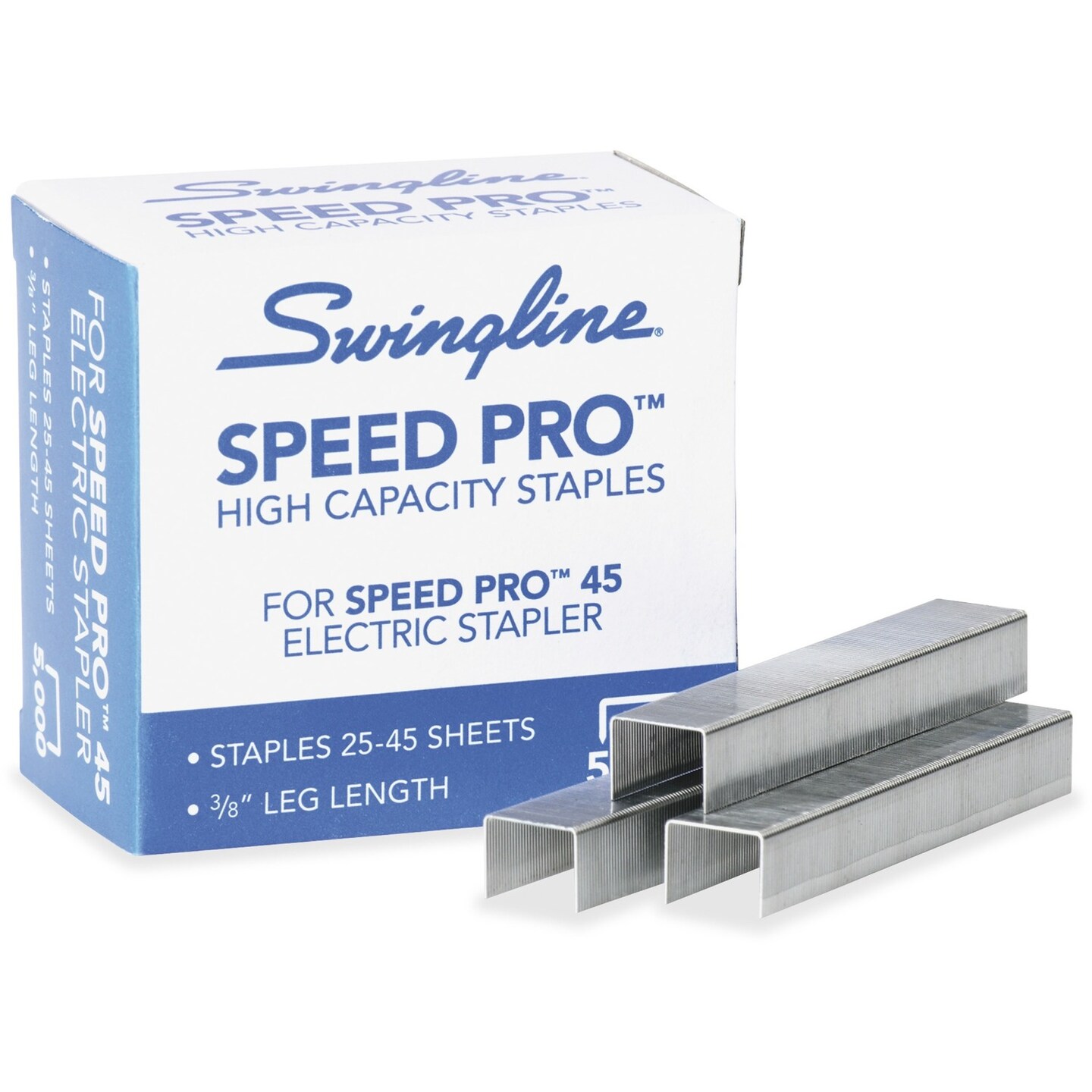 Swingline Speed Pro High Capacity Staples, 3/8" Leg, 5,000/Box
